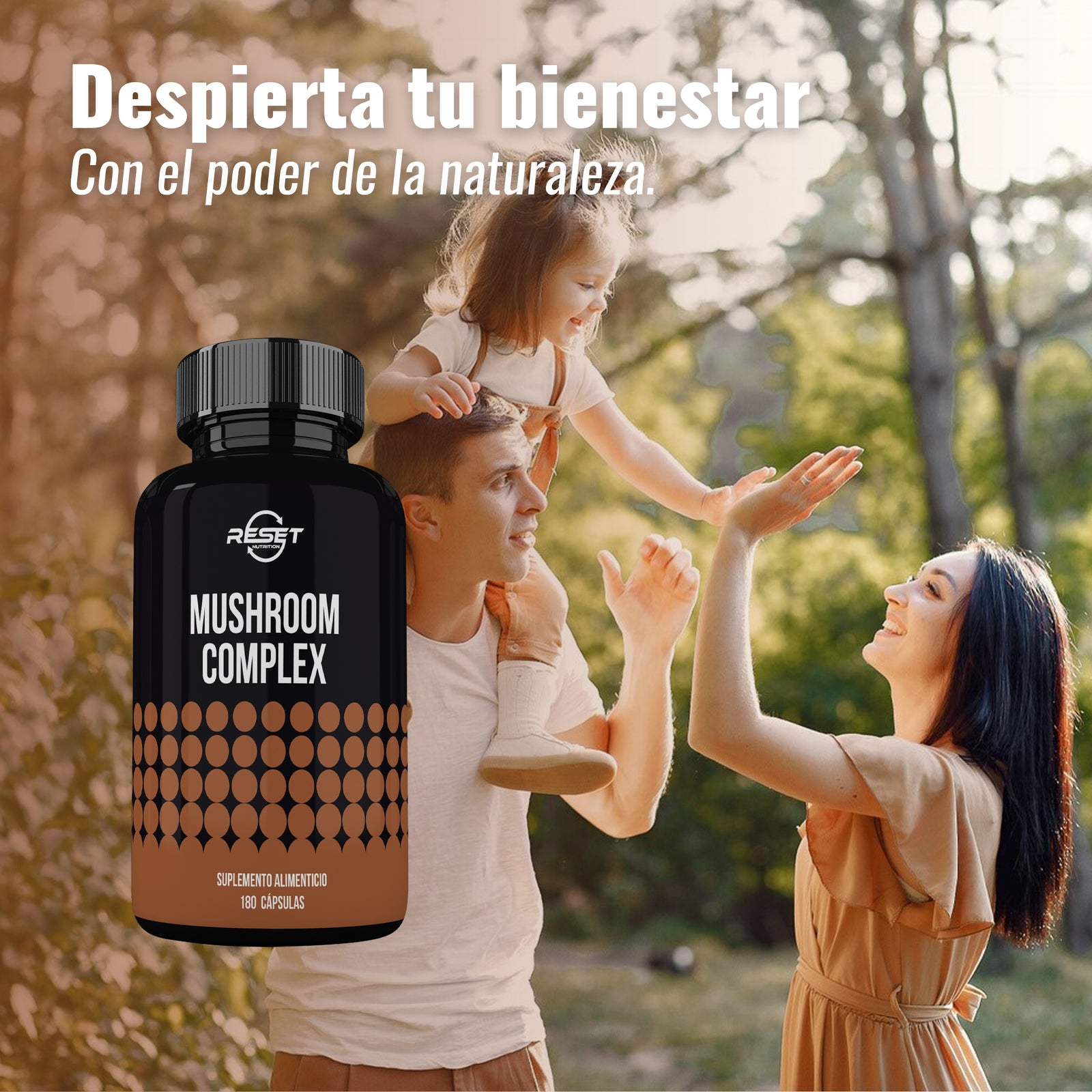 Complejo de Hongos | Hongos Adaptogénicos y Medicinales para Energía, Memoria, Inmunidad y Antioxidantes