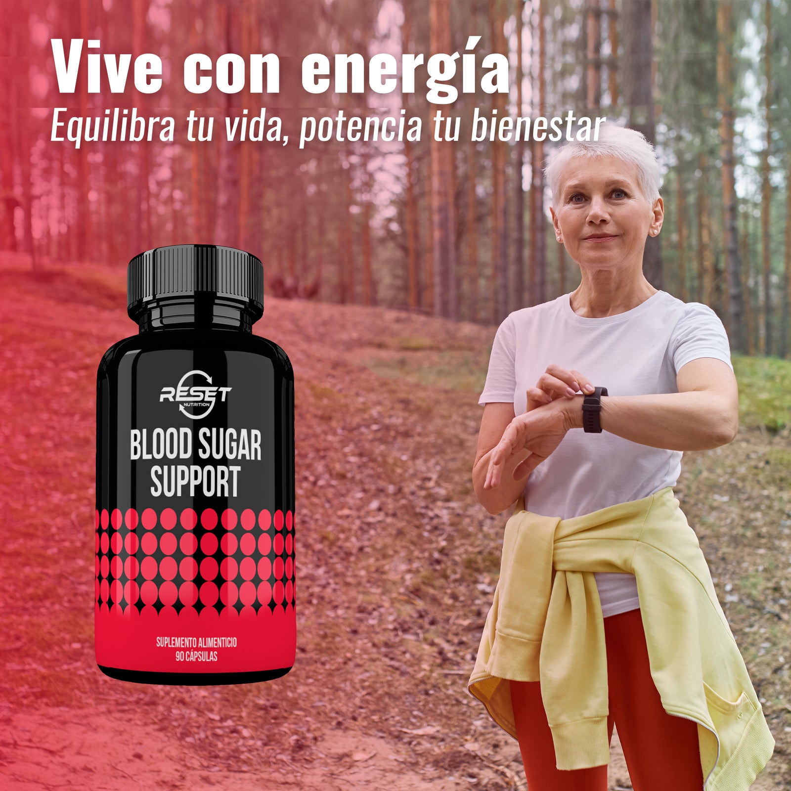 Blood Sugar Support - 90 capsules with bitter melon and cinnamon - regulates blood sugar and supports blood pressure