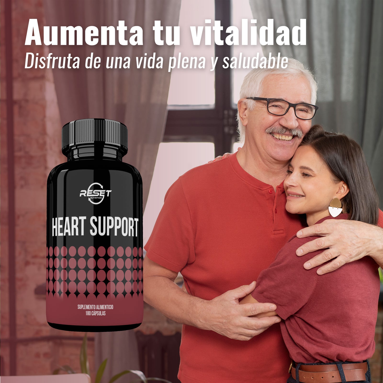 Heart Support - 180 capsules with vitamins and CoQ10 - regulates cholesterol and supports heart health