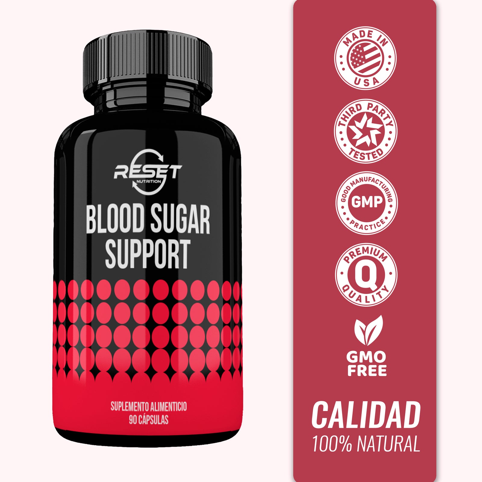 Blood Sugar Support - 90 capsules with bitter melon and cinnamon - regulates blood sugar and supports blood pressure