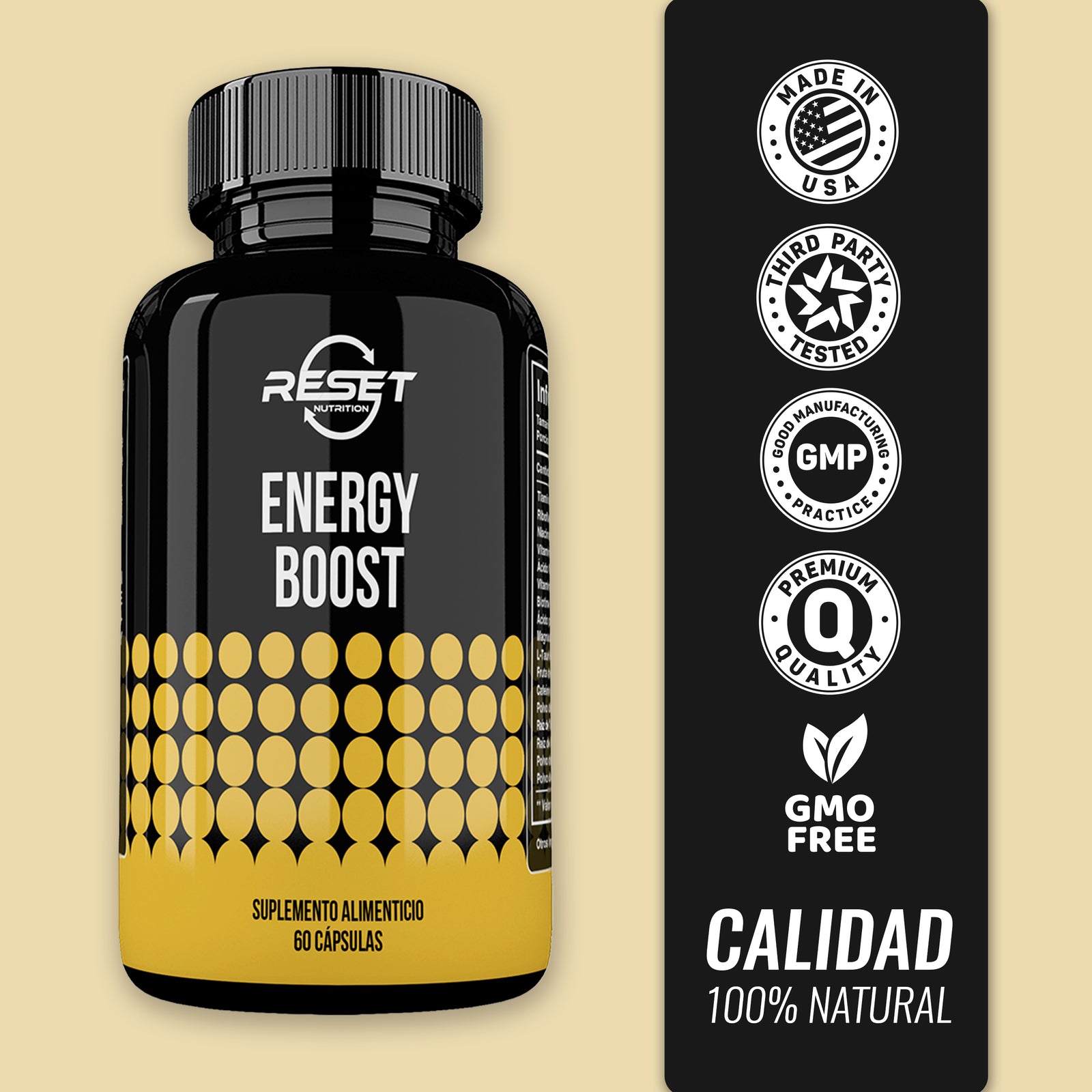 Impulso de Energía - 60 cápsulas con cafeína y açaí - energía y concentración para tu día