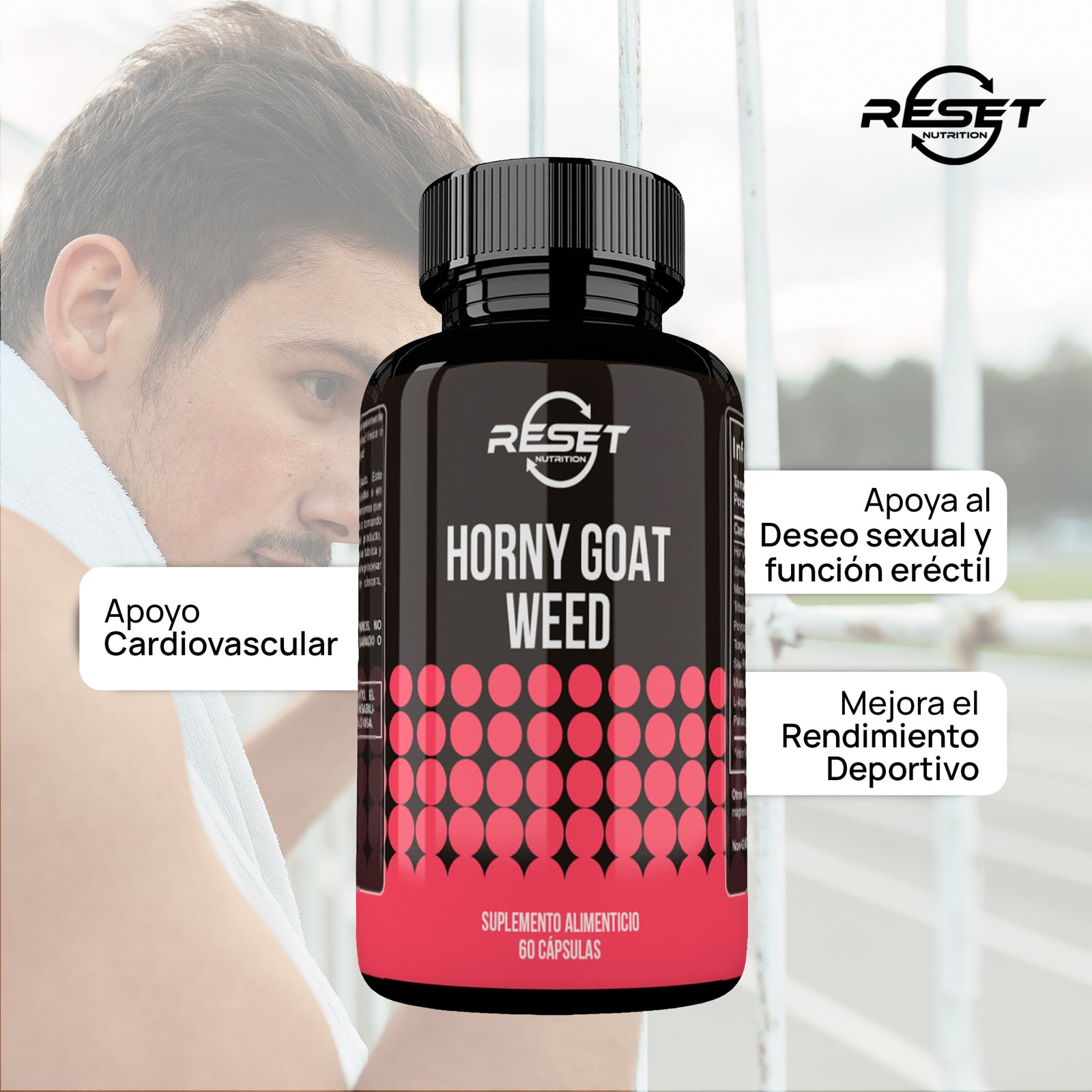 Horny Goat Weed - 60 cápsulas - suplemento para la potencia masculina con propiedades afrodisíacas