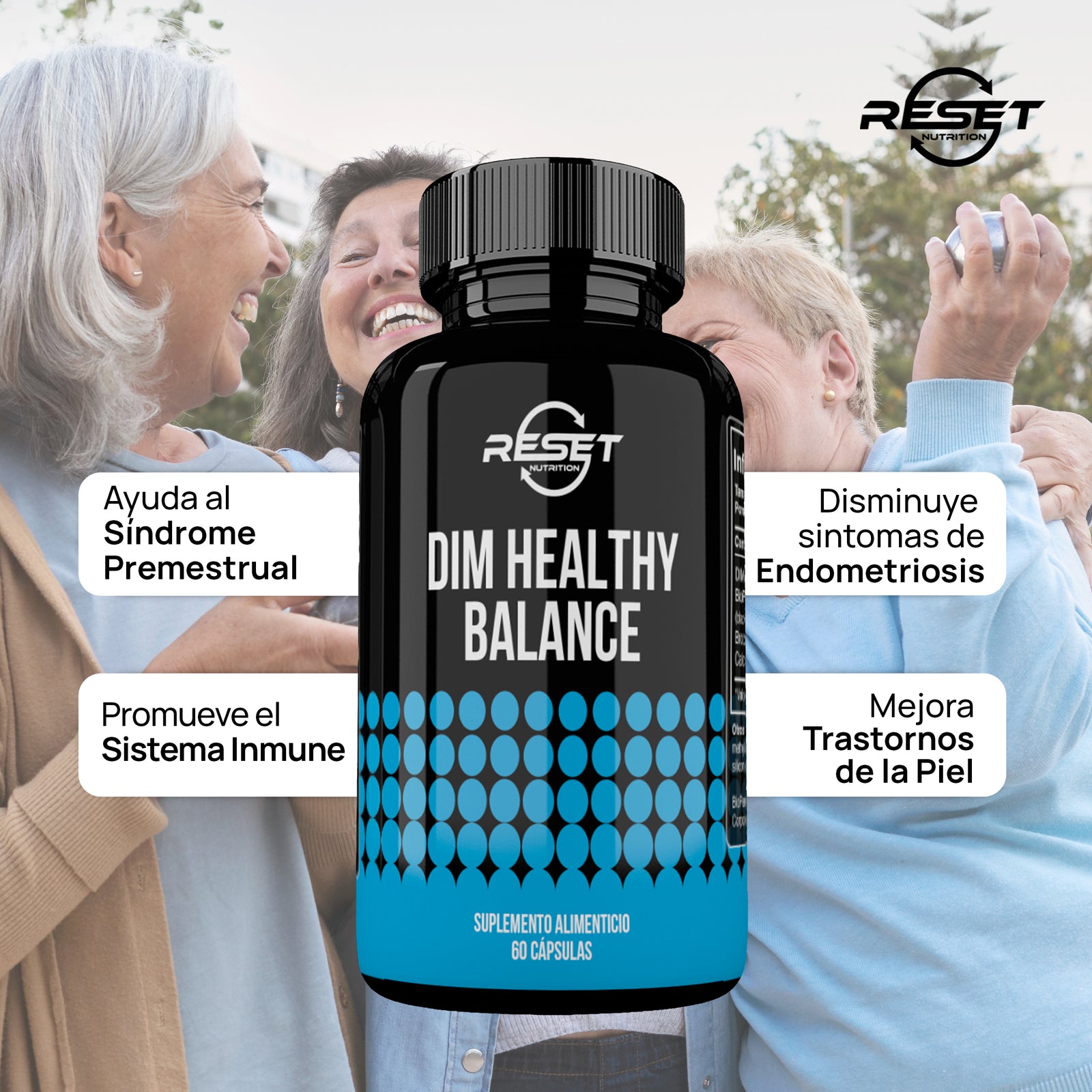 DIM Healthy Balance – 60 Cápsulas - Apoyo al Metabolismo del Estrógeno con BioPerine® y Extracto de Brócoli