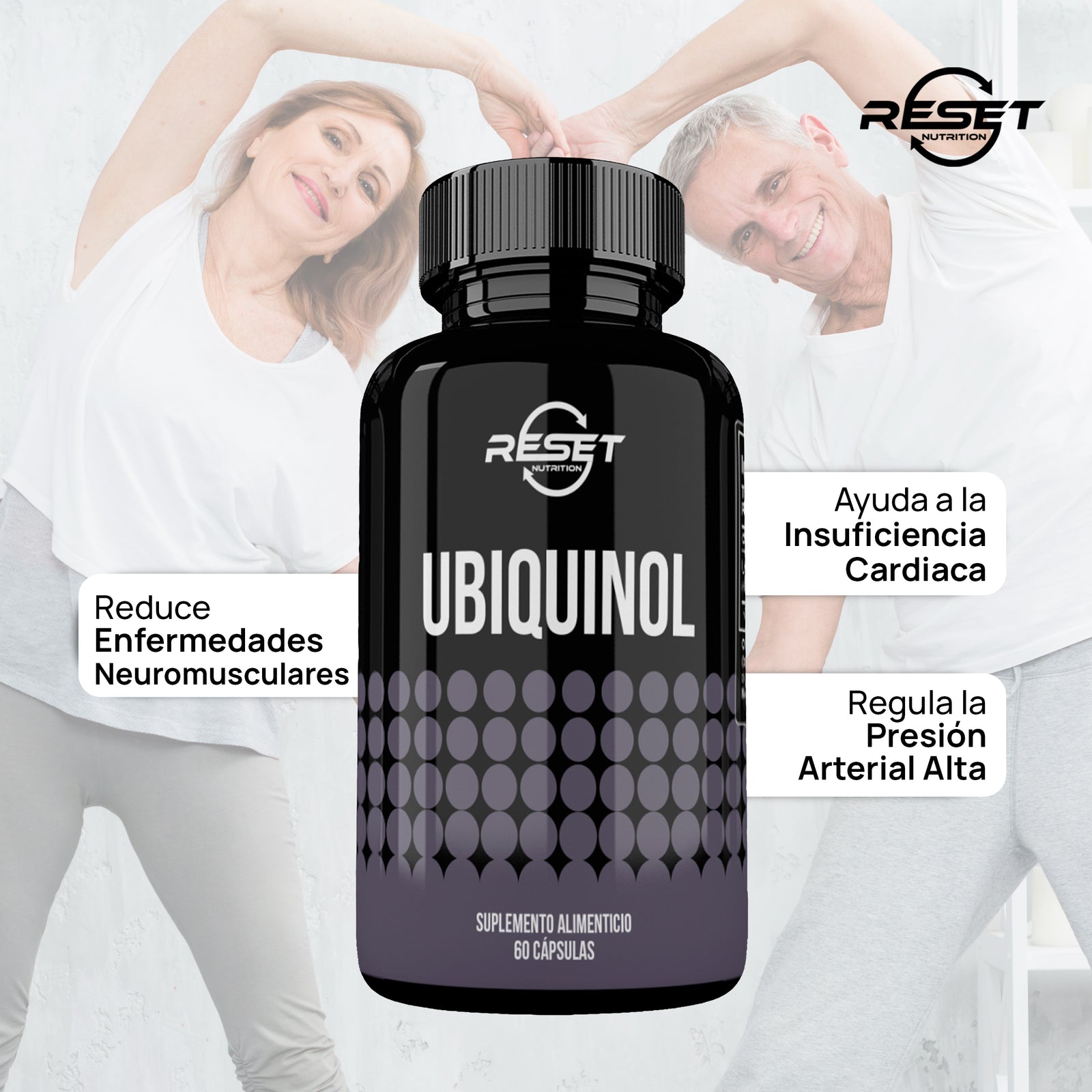 Ubiquinol Q10 - 60 cápsulas - apoya la regulación de la presión arterial y proporciona potentes efectos antioxidantes