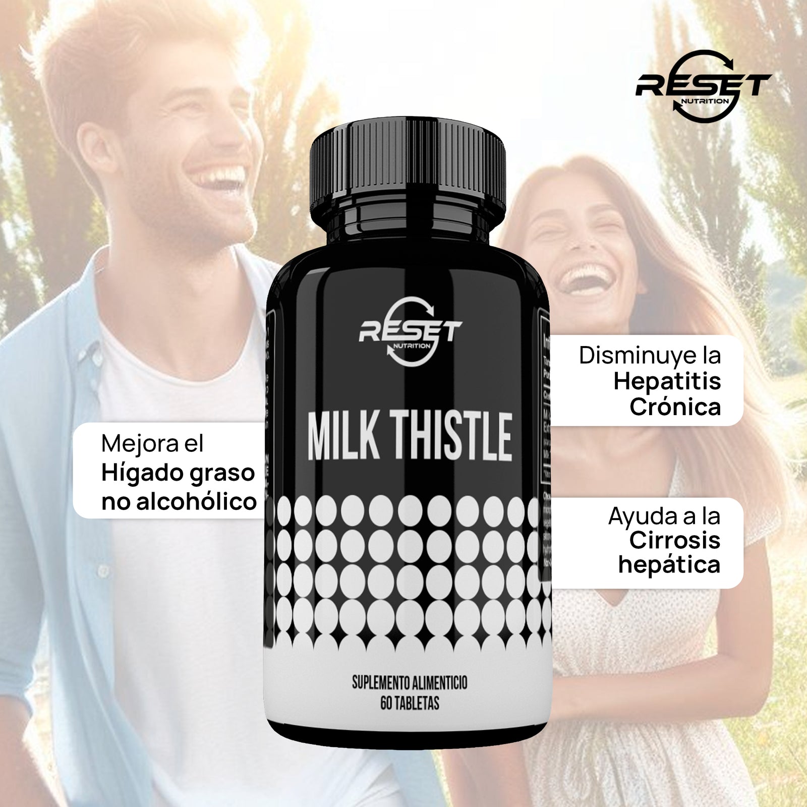 Milk Thistle Complex 450 mg - 60 tablets - supports liver health, regulates blood pressure, and enhances the nervous system
