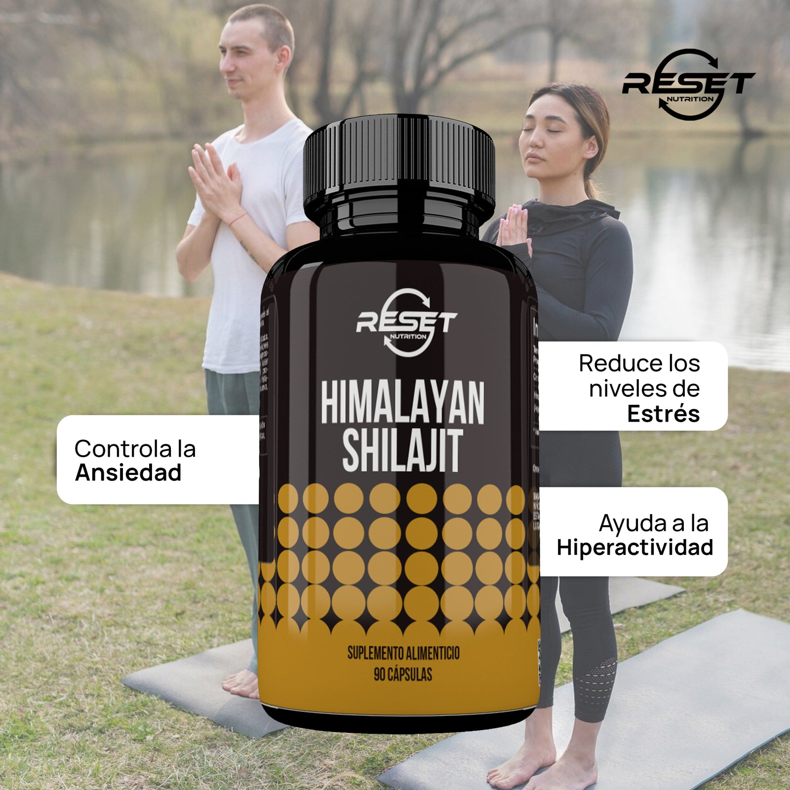 Shilajit del Himalaya - 90 cápsulas 100% natural, puro y orgánico - suministro para 3 meses
