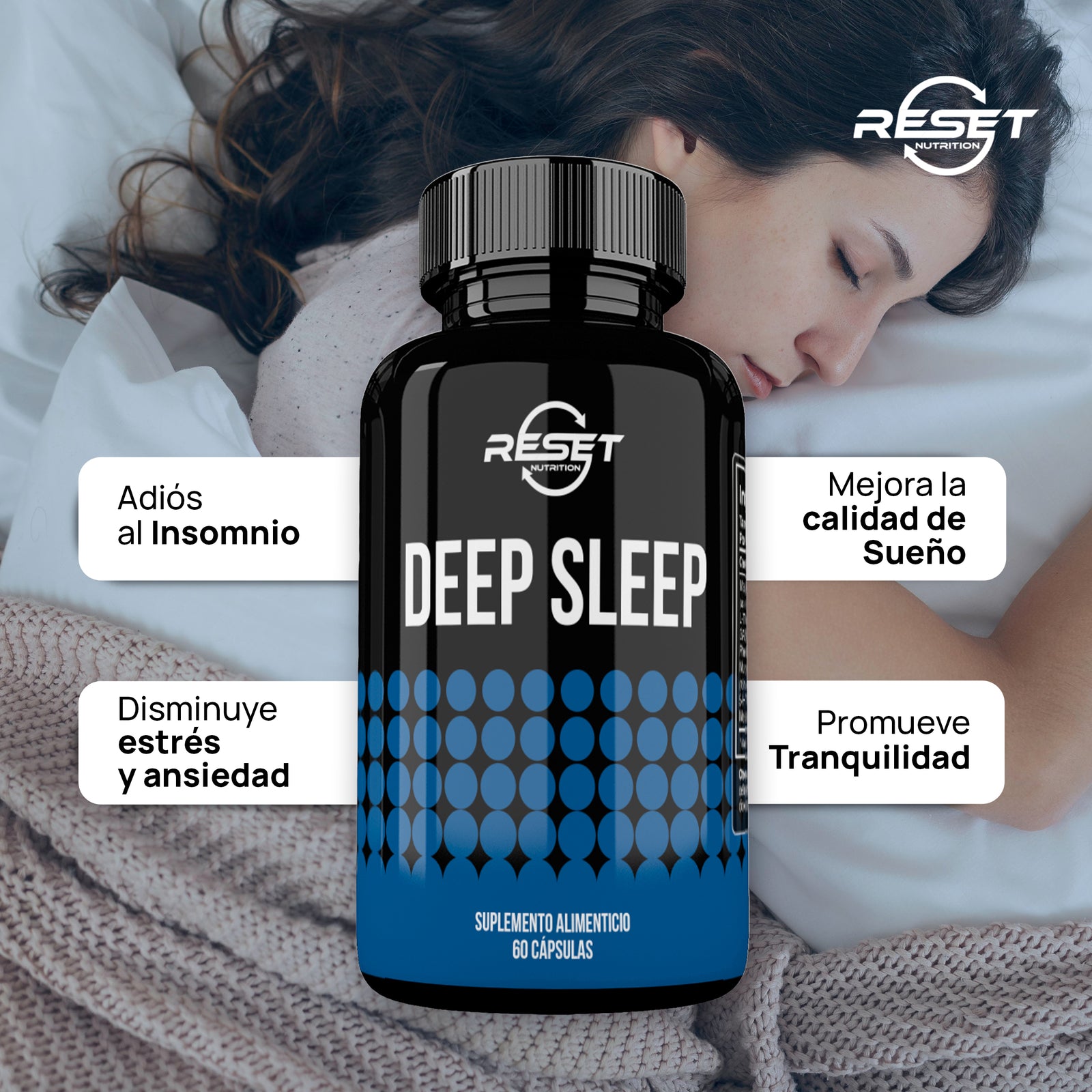 Deep Sleep - 60 capsules - improves sleep quality and fights insomnia