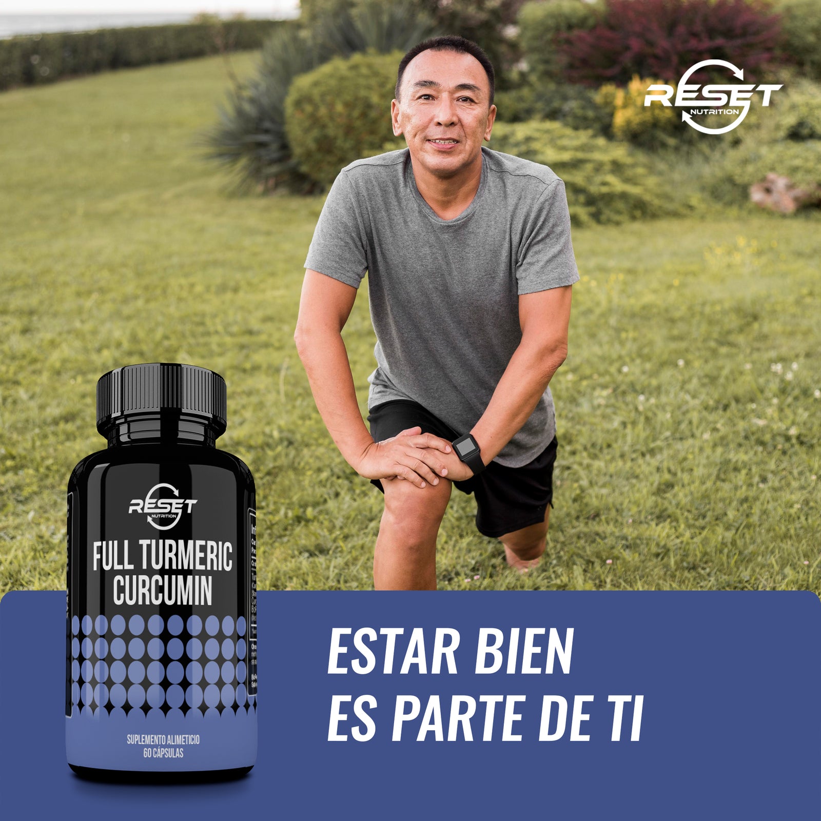 Cúrcuma Curcumina Completa 750 mg - 60 cápsulas - reduce la inflamación y apoya la salud articular y cardíaca