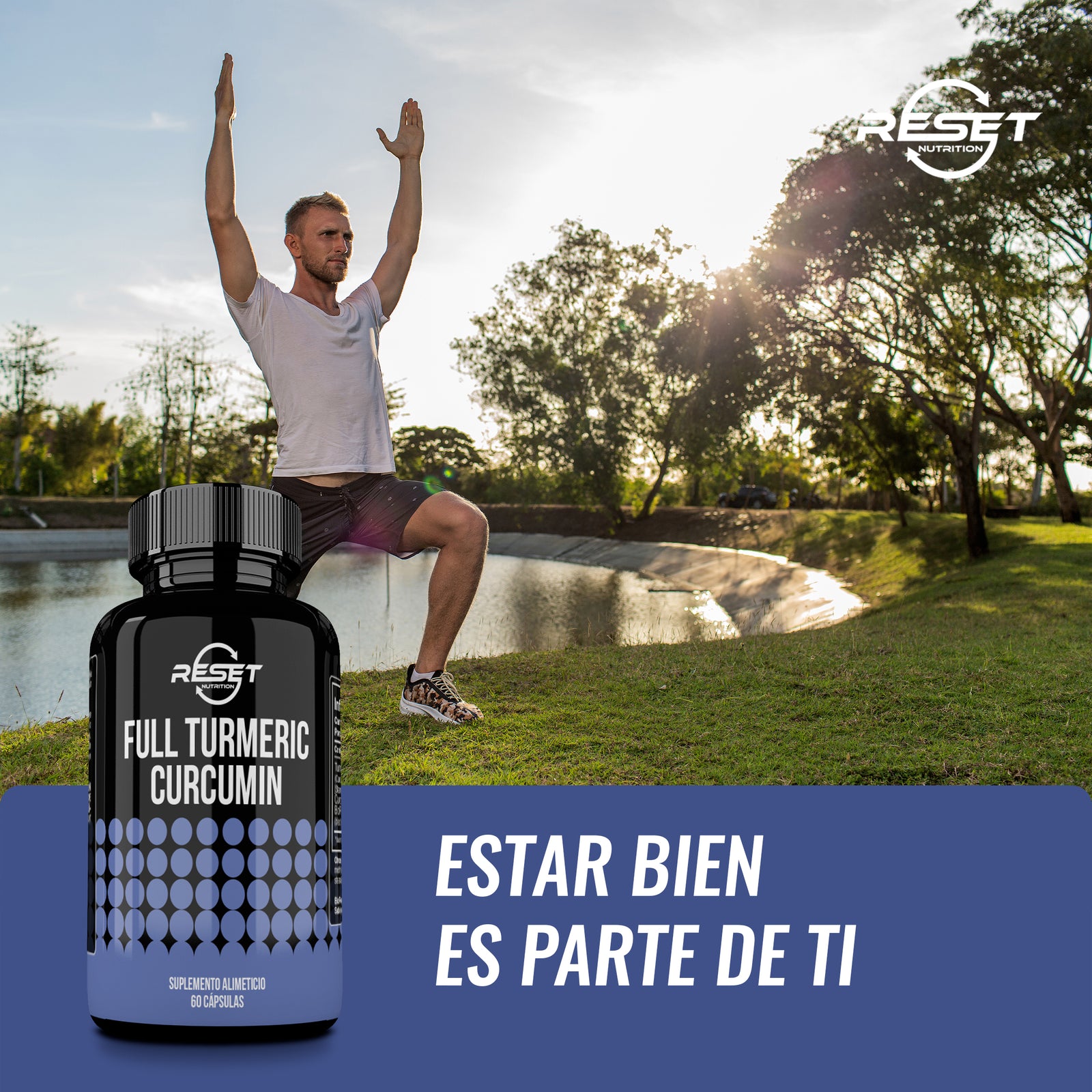 Cúrcuma Curcumina Completa 750 mg - 60 cápsulas - reduce la inflamación y apoya la salud articular y cardíaca