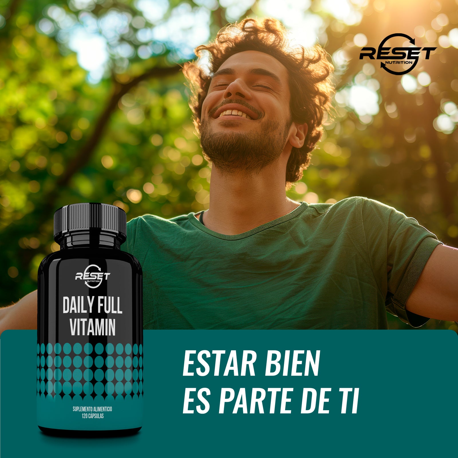 Vitamina Completa Diaria - 120 cápsulas con vitaminas y minerales - fortalece el sistema inmunológico y apoya el desarrollo físico