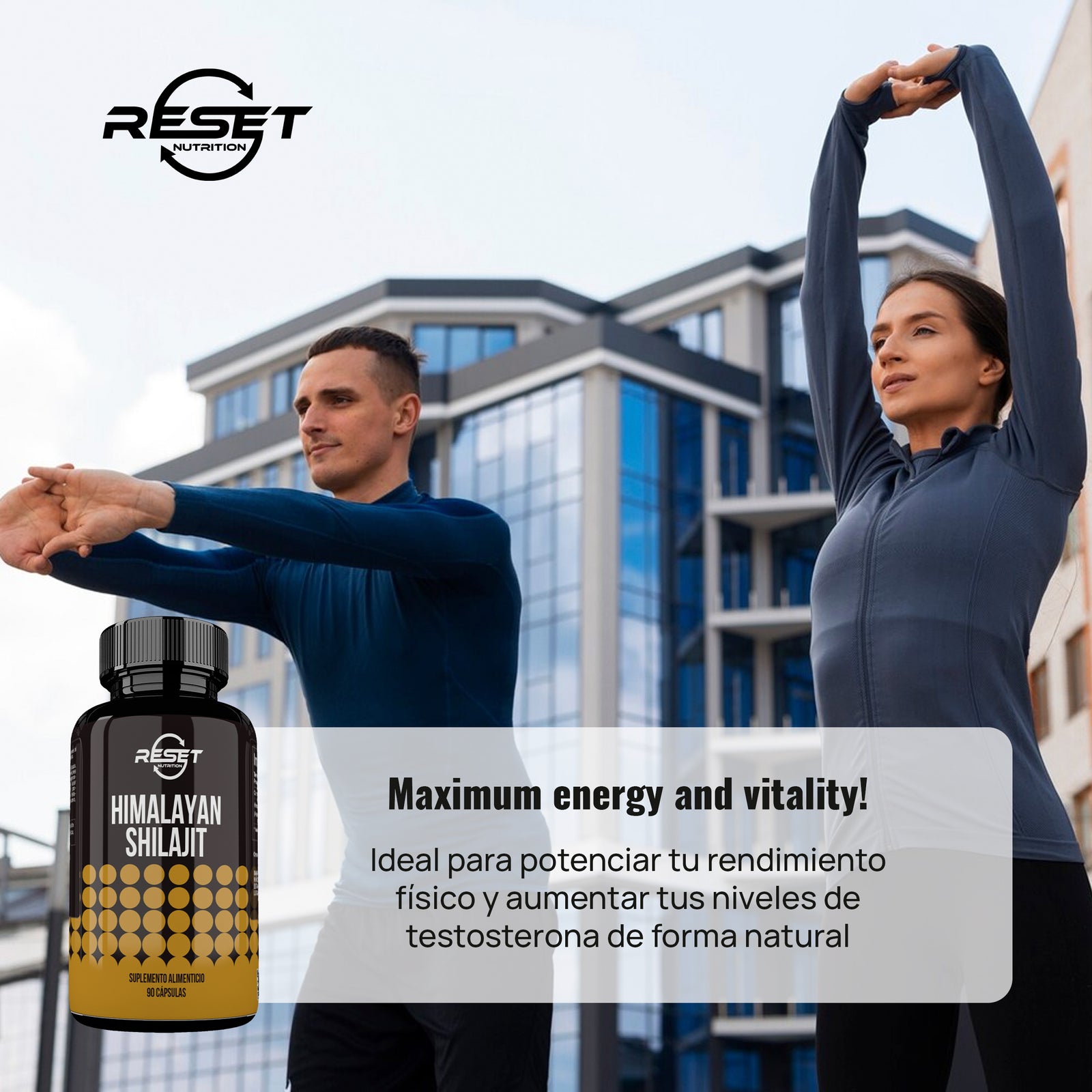 Shilajit del Himalaya - 90 cápsulas 100% natural, puro y orgánico - suministro para 3 meses