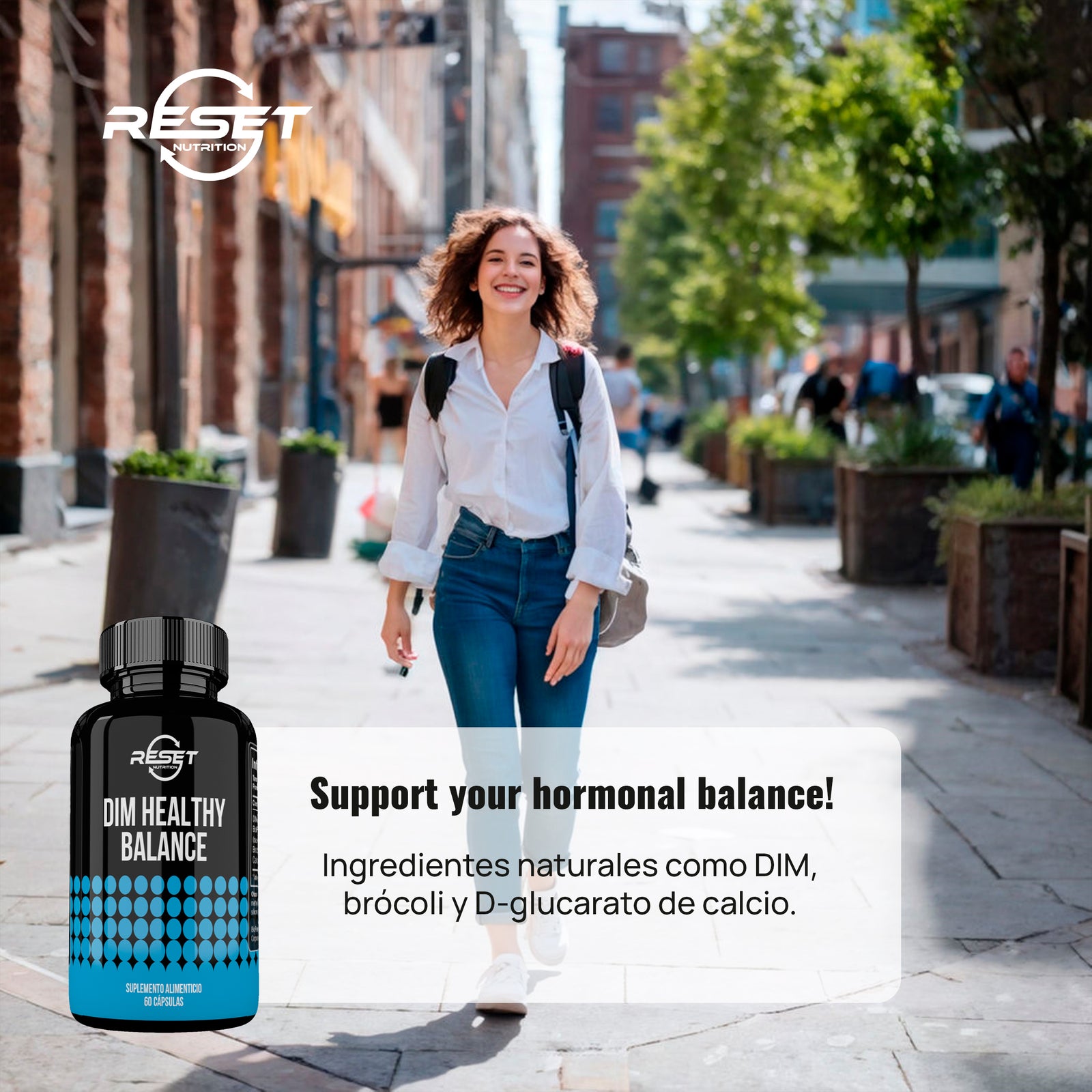 DIM Healthy Balance – 60 Cápsulas - Apoyo al Metabolismo del Estrógeno con BioPerine® y Extracto de Brócoli