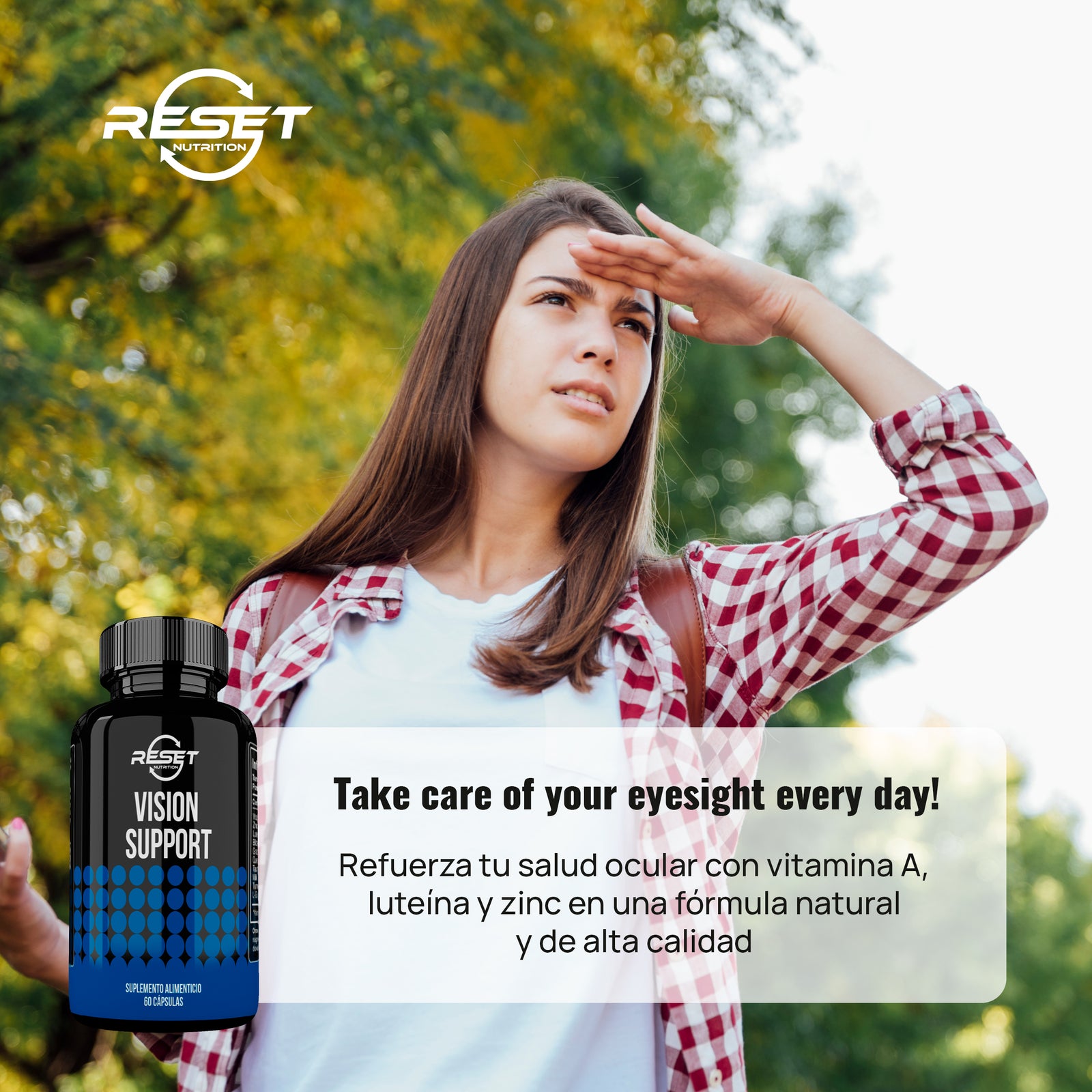 Vision Support - 60 capsules with lutein - protects eye health and enhances vision