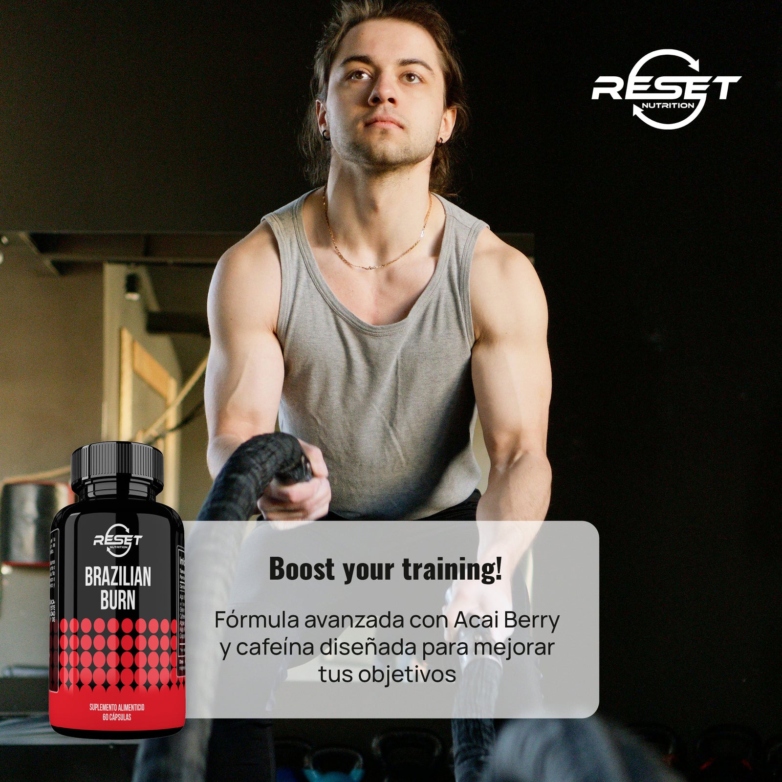 Brazilian Burn - 60 cápsulas con Açaí - suplemento natural ideal para ejercicio y energía