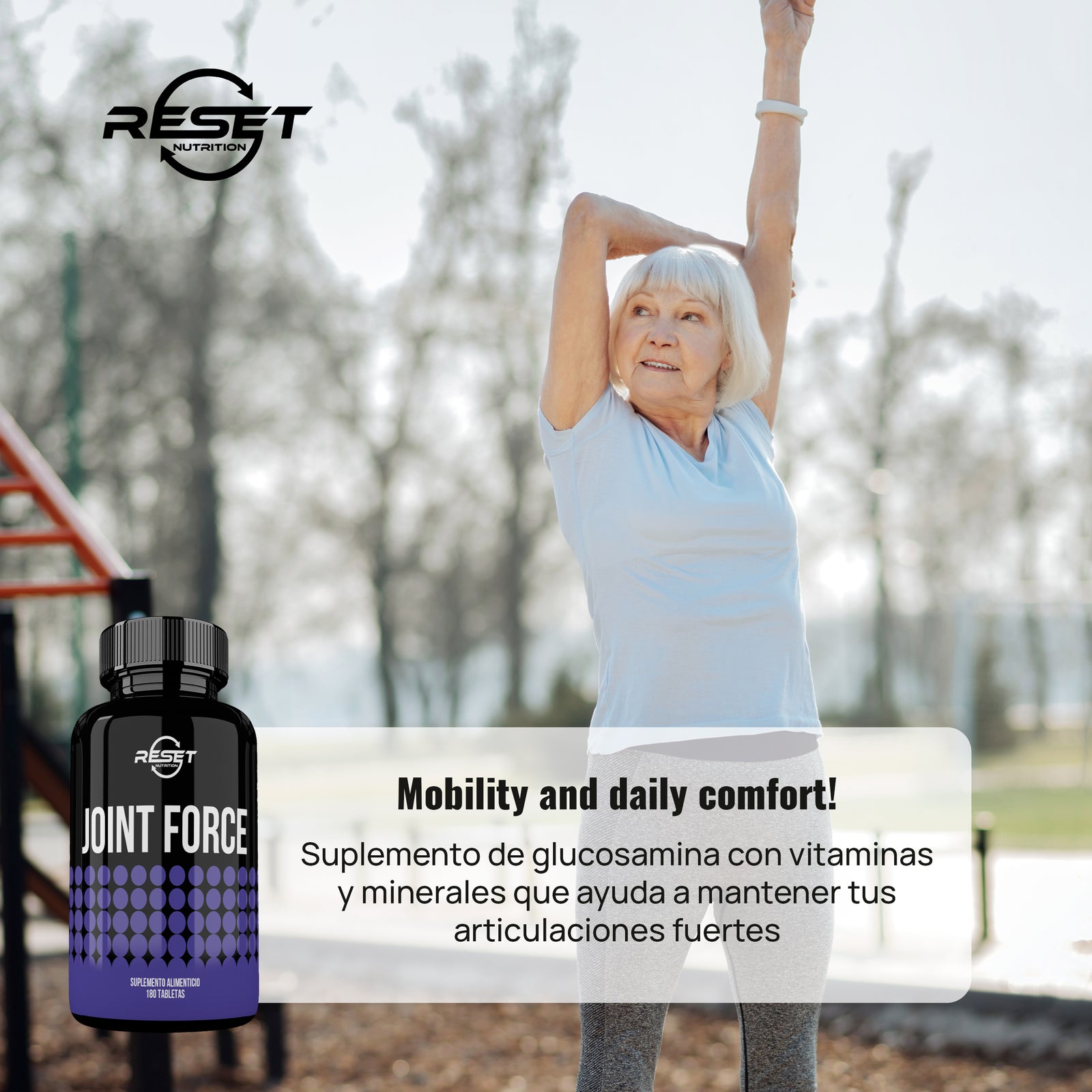 Joint Force - 180 tablets with glucosamine and vitamins - protects joints and prevents wear