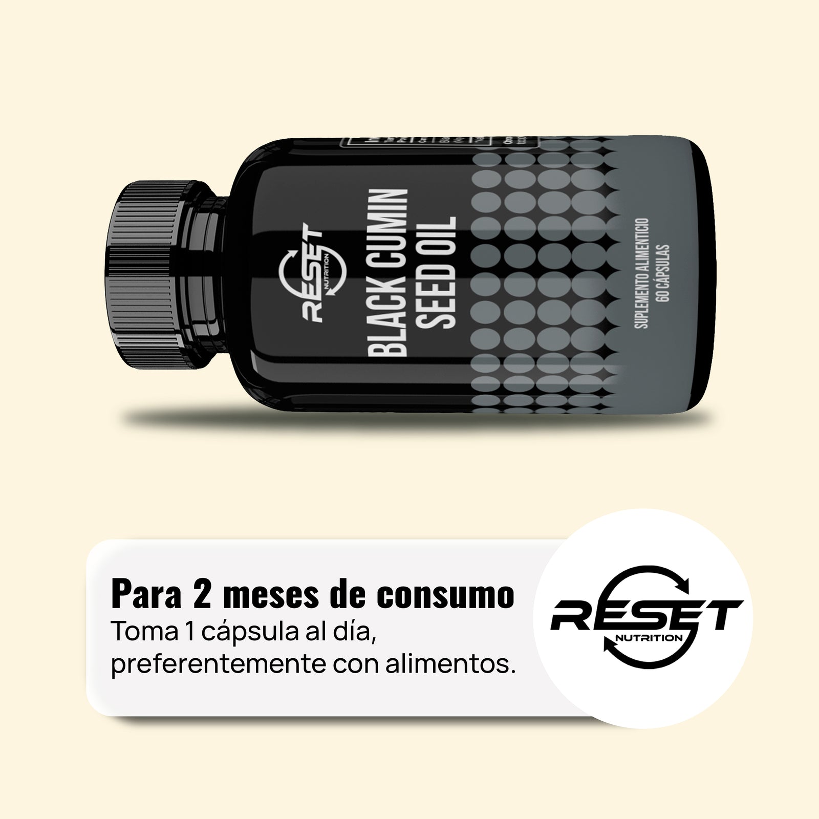 Aceite de Semilla de Comino Negro 500 mg - 60 cápsulas con extracto puro - fortalece la inmunidad y alivia las alergias