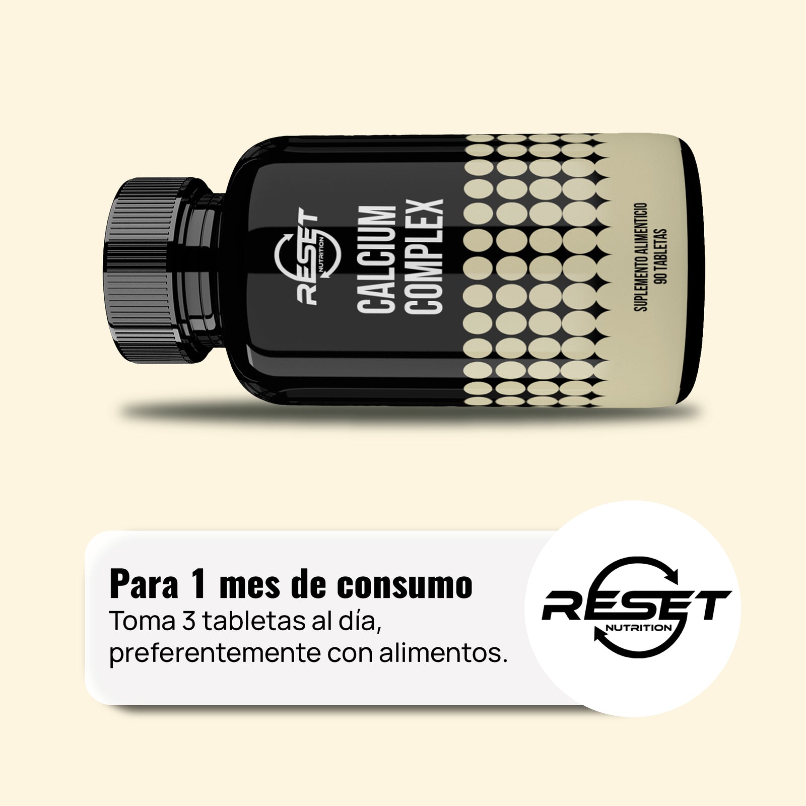 Complejo de calcio - 90 tabletas con vitamina A y D - prevención de la osteoporosis y dientes y músculos fuertes