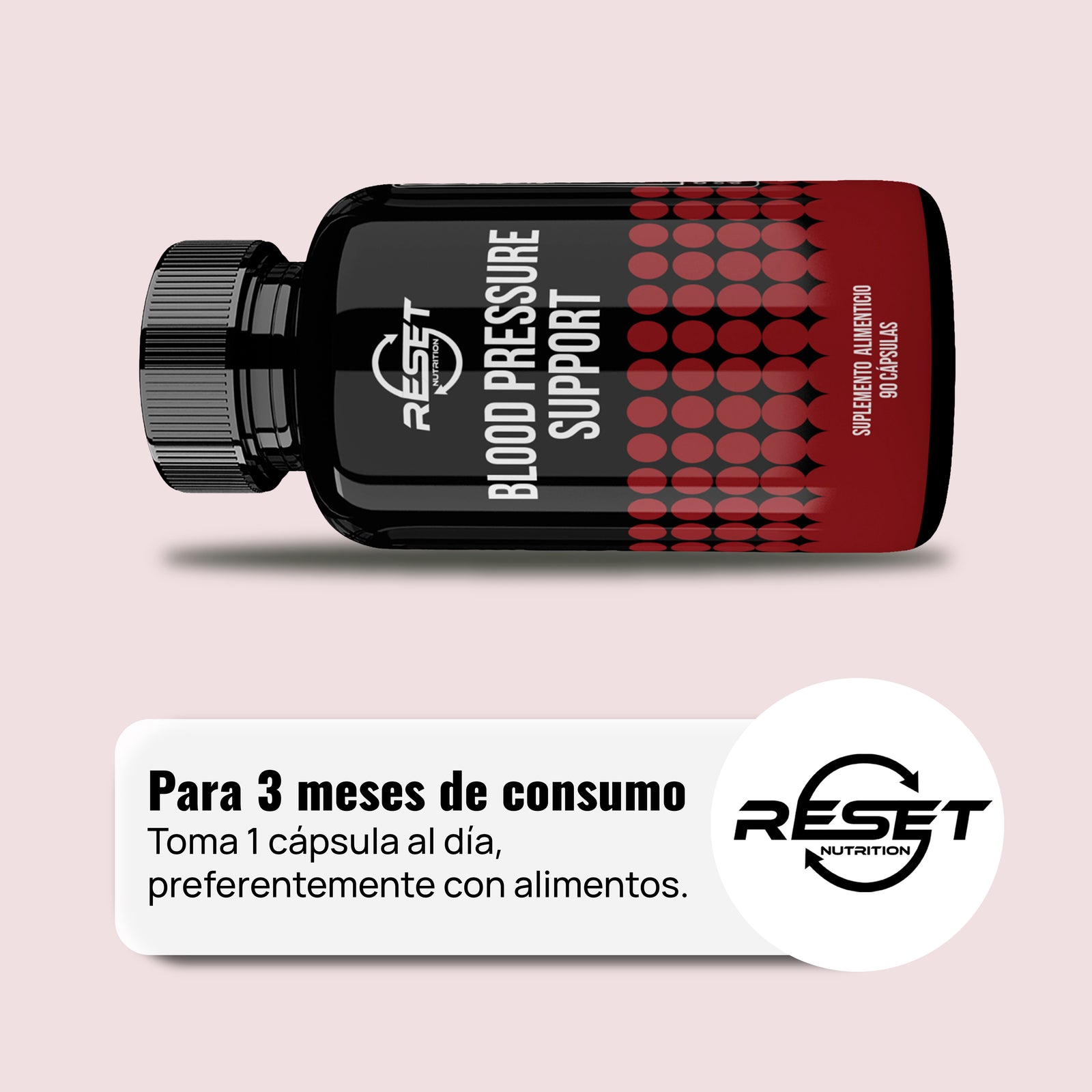 Blood Pressure Support - 90 Capsules with Garlic, Hibiscus & Olive Extract - Balances Blood Pressure & Supports Heart Health