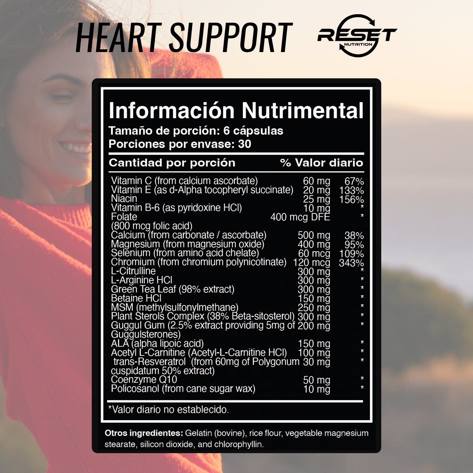 Heart Support - 180 capsules with vitamins and CoQ10 - regulates cholesterol and supports heart health