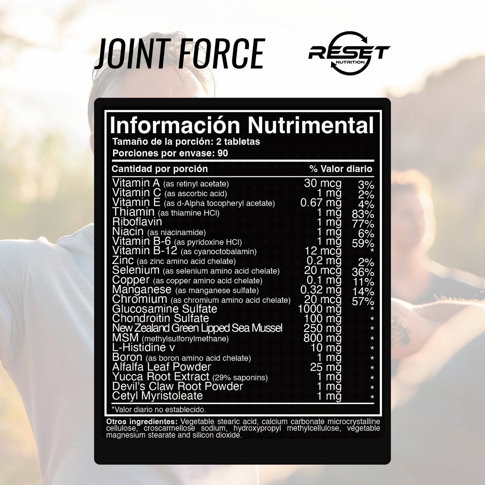Joint Force - 180 tablets with glucosamine and vitamins - protects joints and prevents wear