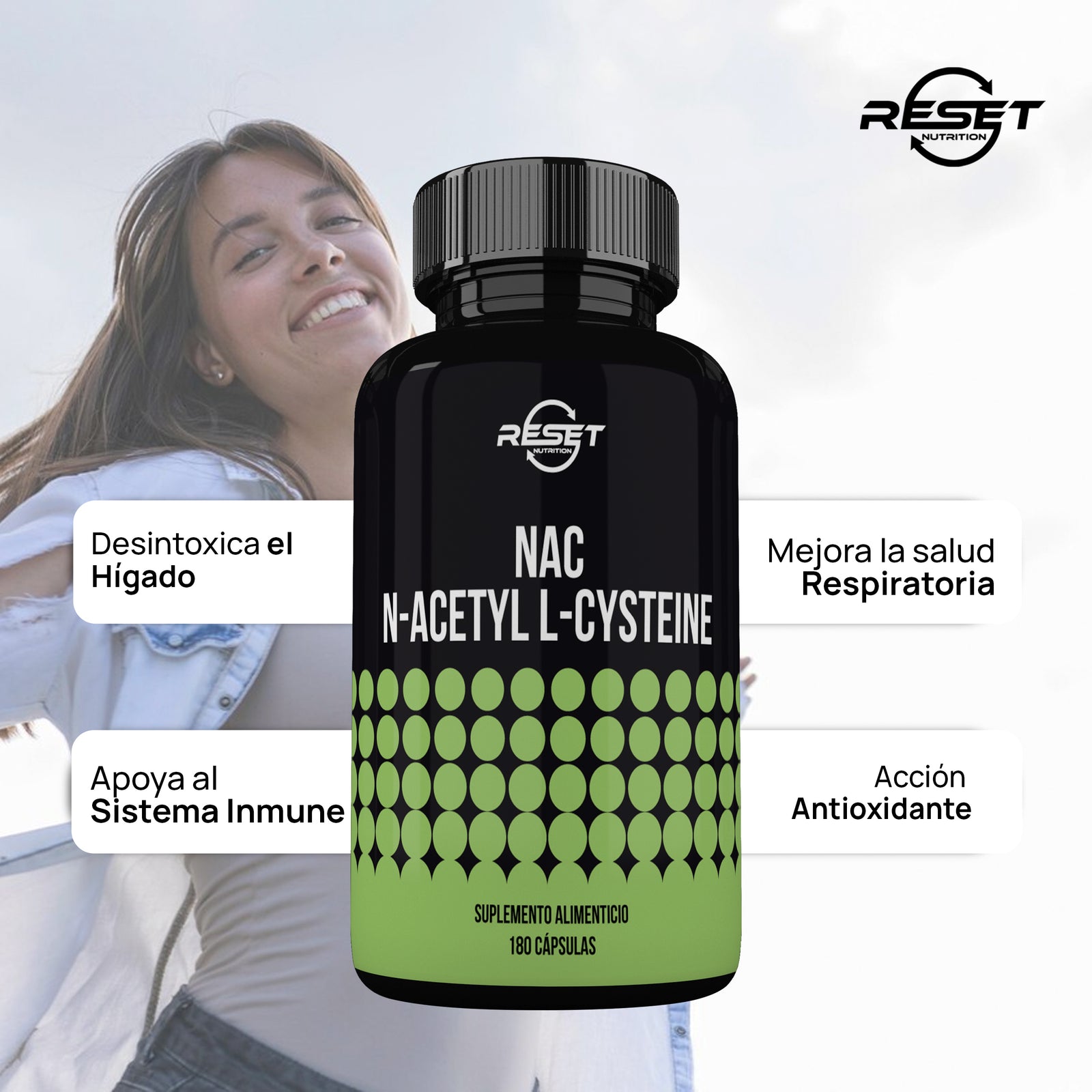 N-Acetil L-Cisteína (NAC) | Desintoxicación, Protección contra el Hígado Graso y Antioxidante Natural