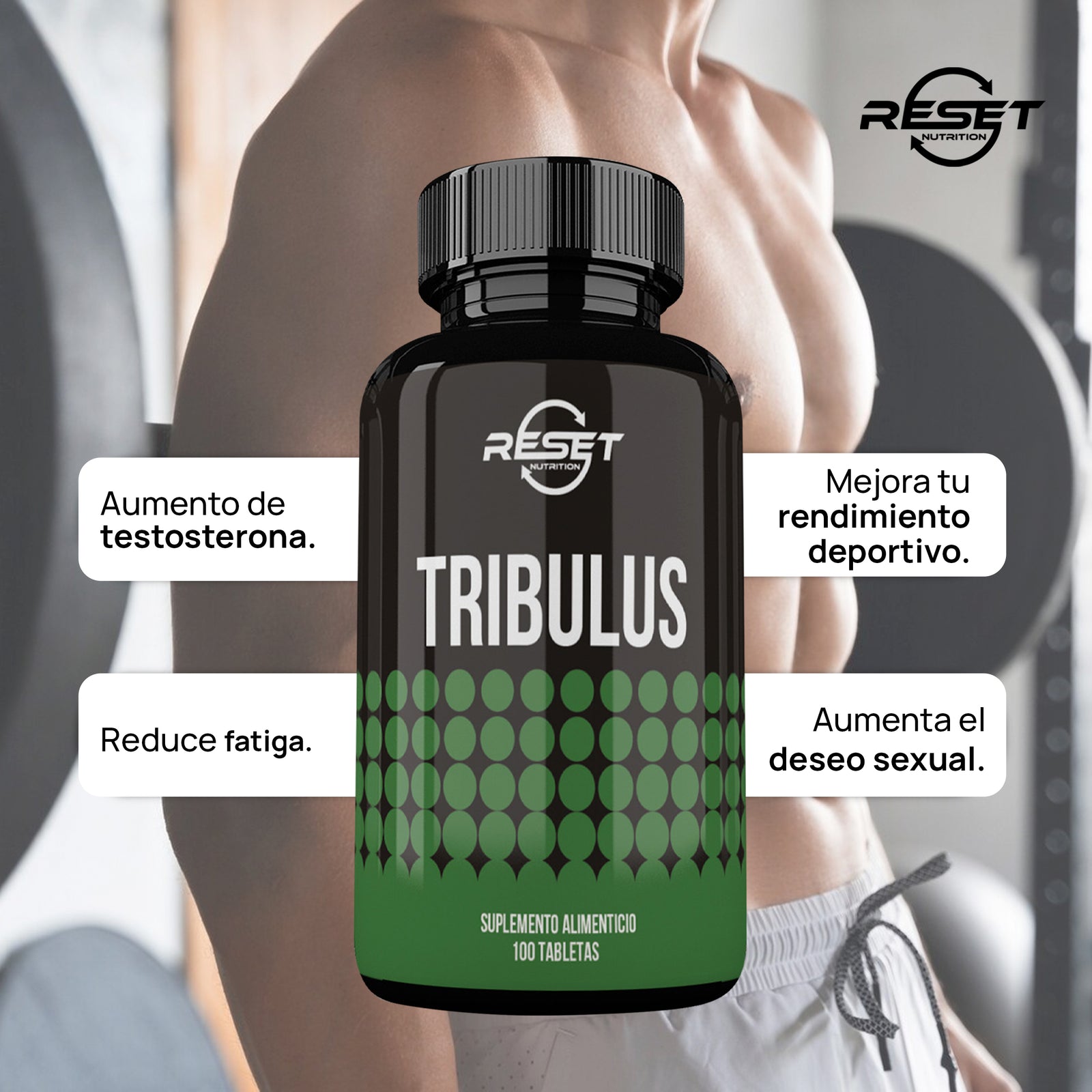 Tribulus - 100 tabletas - soporte para la potencia masculina, energía y rendimiento atlético