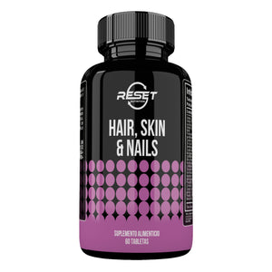 HAIR, SKIN & NAILS | 60 TABLETS | STRENGTHENS AND HYDRATES HAIR, SKIN AND NAILS | RESET NUTRITION | MADE IN USA