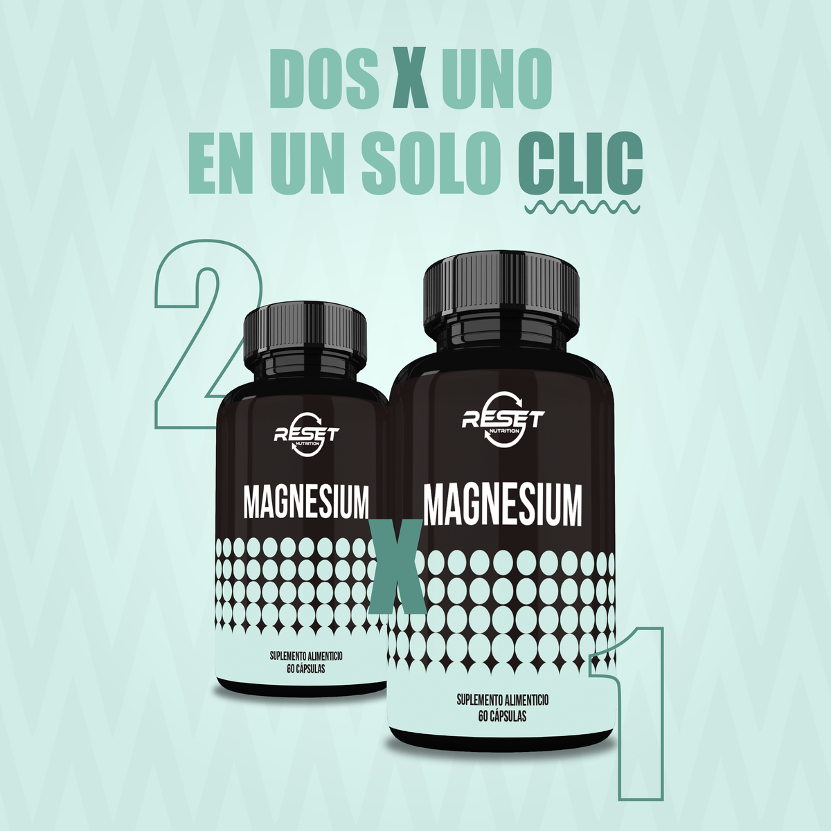 Magnesium 500 mg - 60 capsules - regulates blood pressure, boosts energy, and balances the nervous system