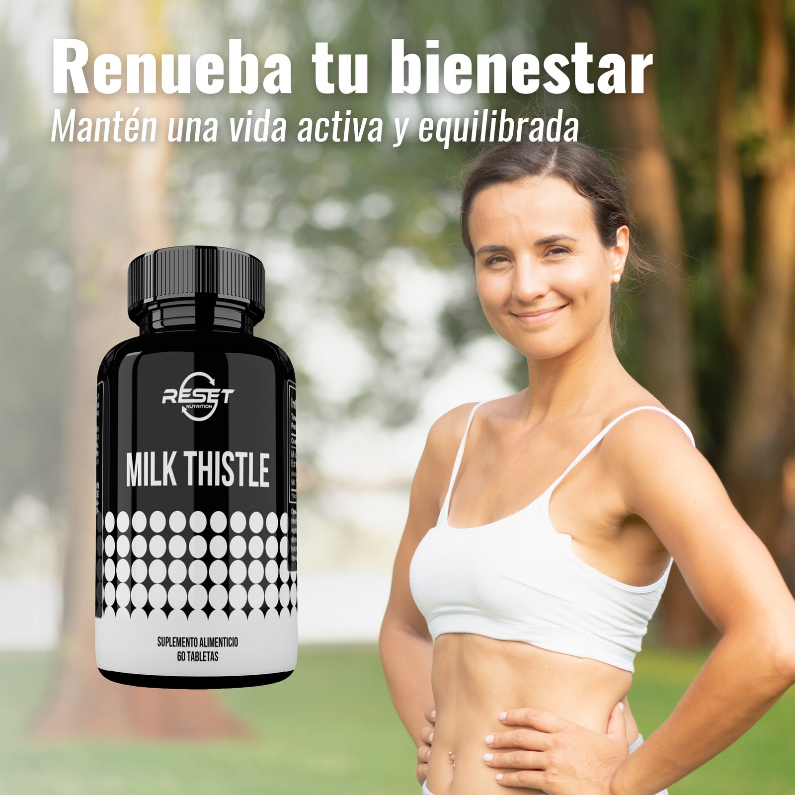 Complejo de Cardo Mariano 450 mg - 60 tabletas - apoya la salud del hígado, regula la presión arterial y mejora el sistema nervioso