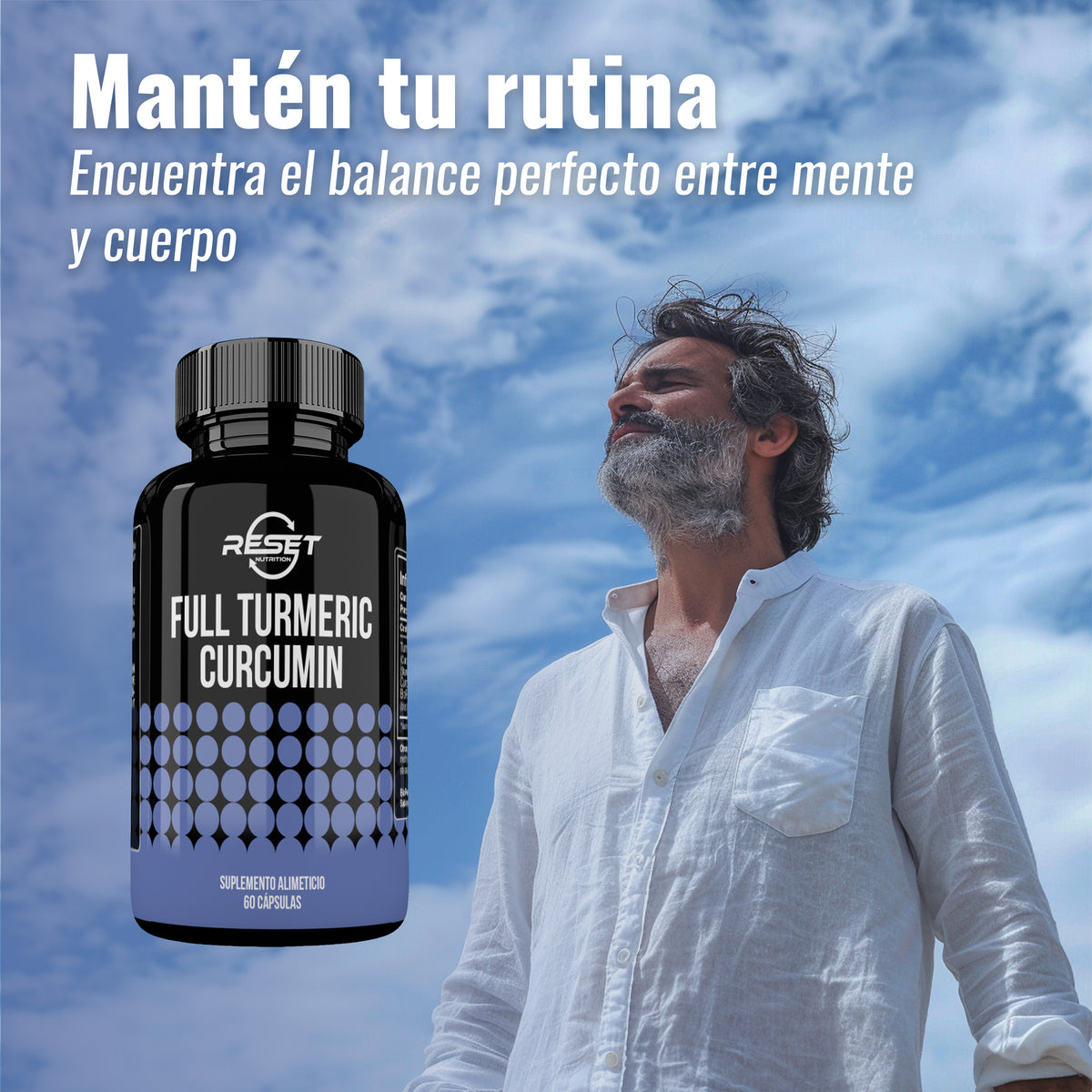 Full Turmeric Curcumin 750 mg - 60 capsules - reduces inflammation and supports joint and heart health