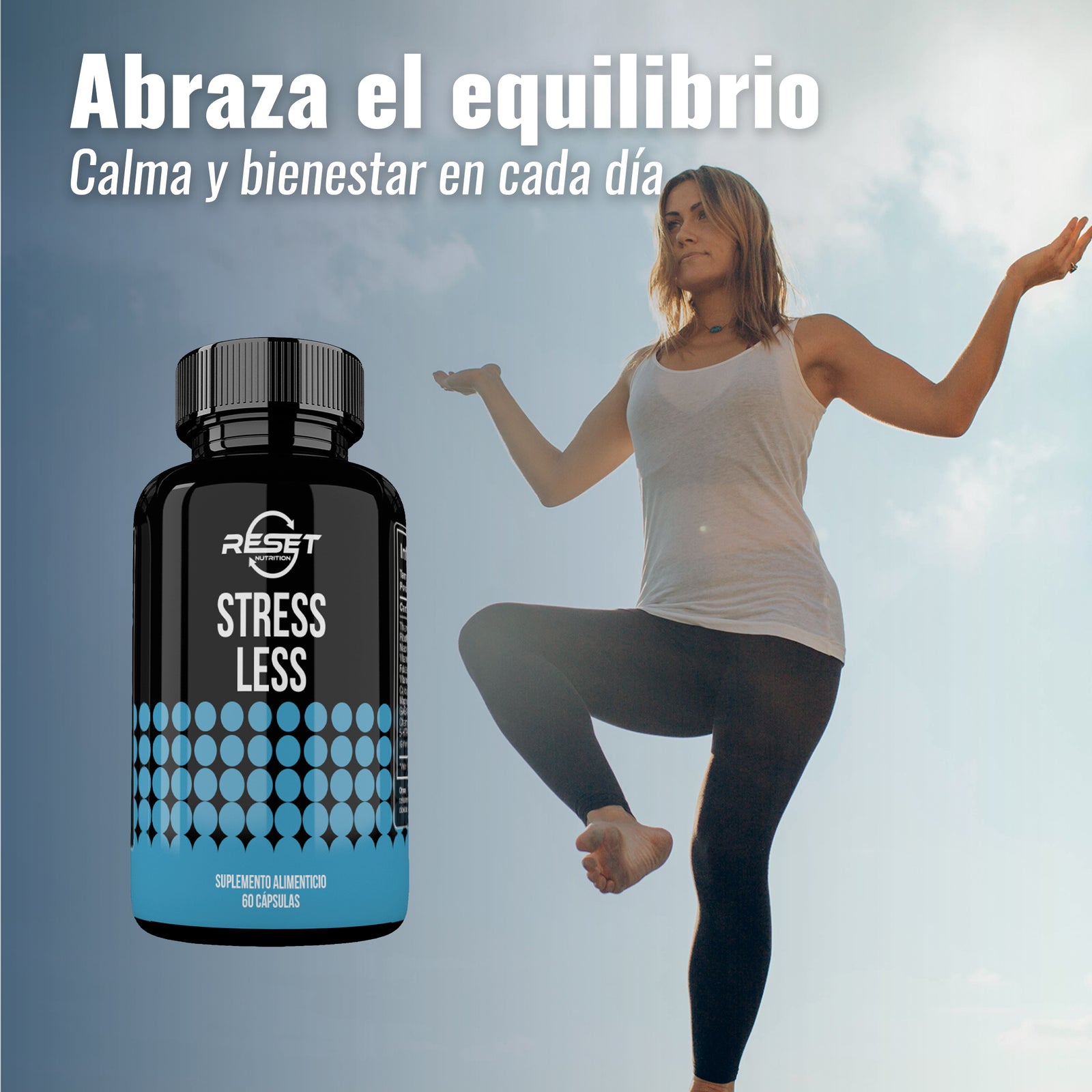 Stress Less - 60 capsules - reduces stress and improves mood