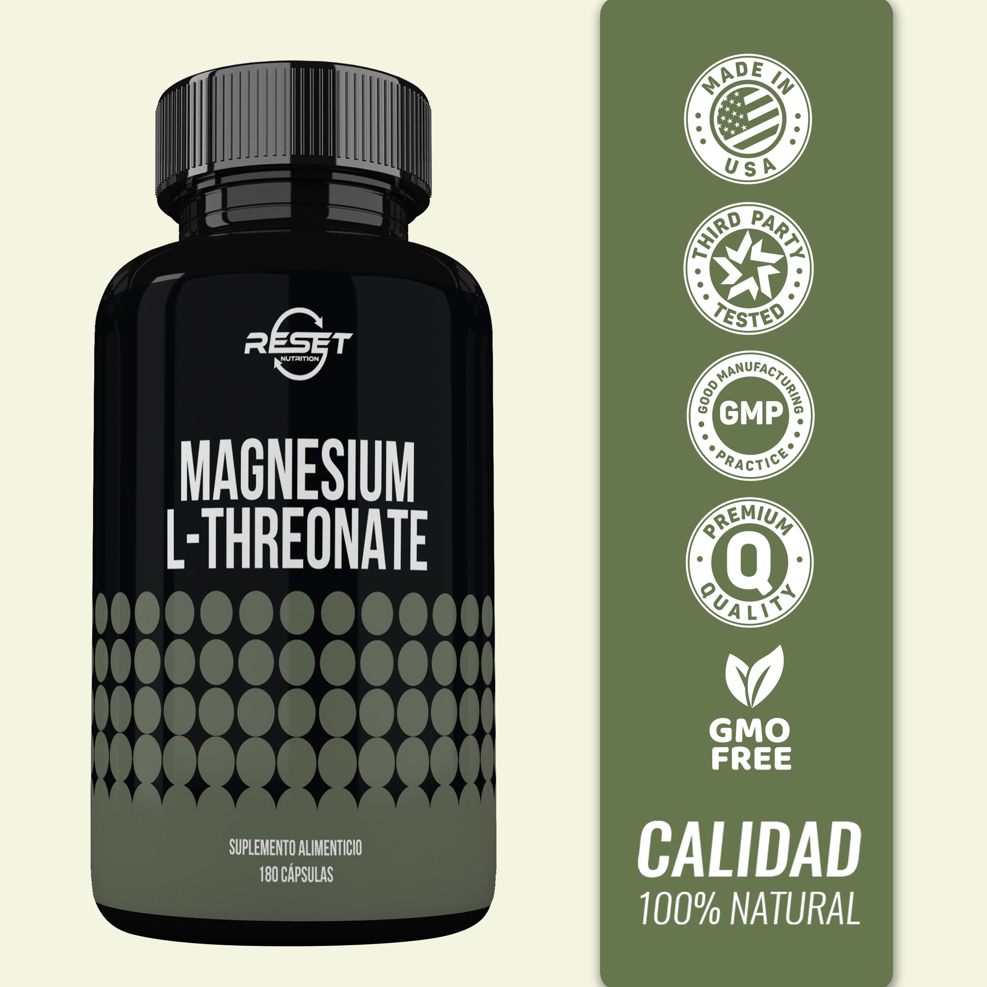 Magnesio L-Treonato | Alivio del Estrés, Mejora de la Memoria, Mejor Calidad de Sueño y Apoyo para Calambres Musculares