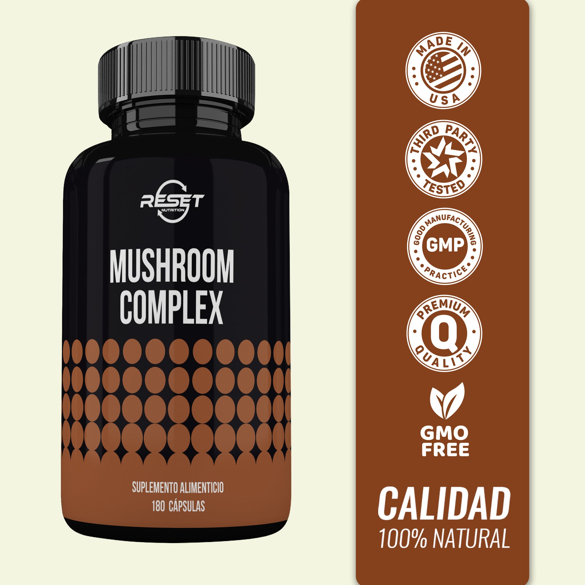 Complejo de Hongos | Hongos Adaptogénicos y Medicinales para Energía, Memoria, Inmunidad y Antioxidantes