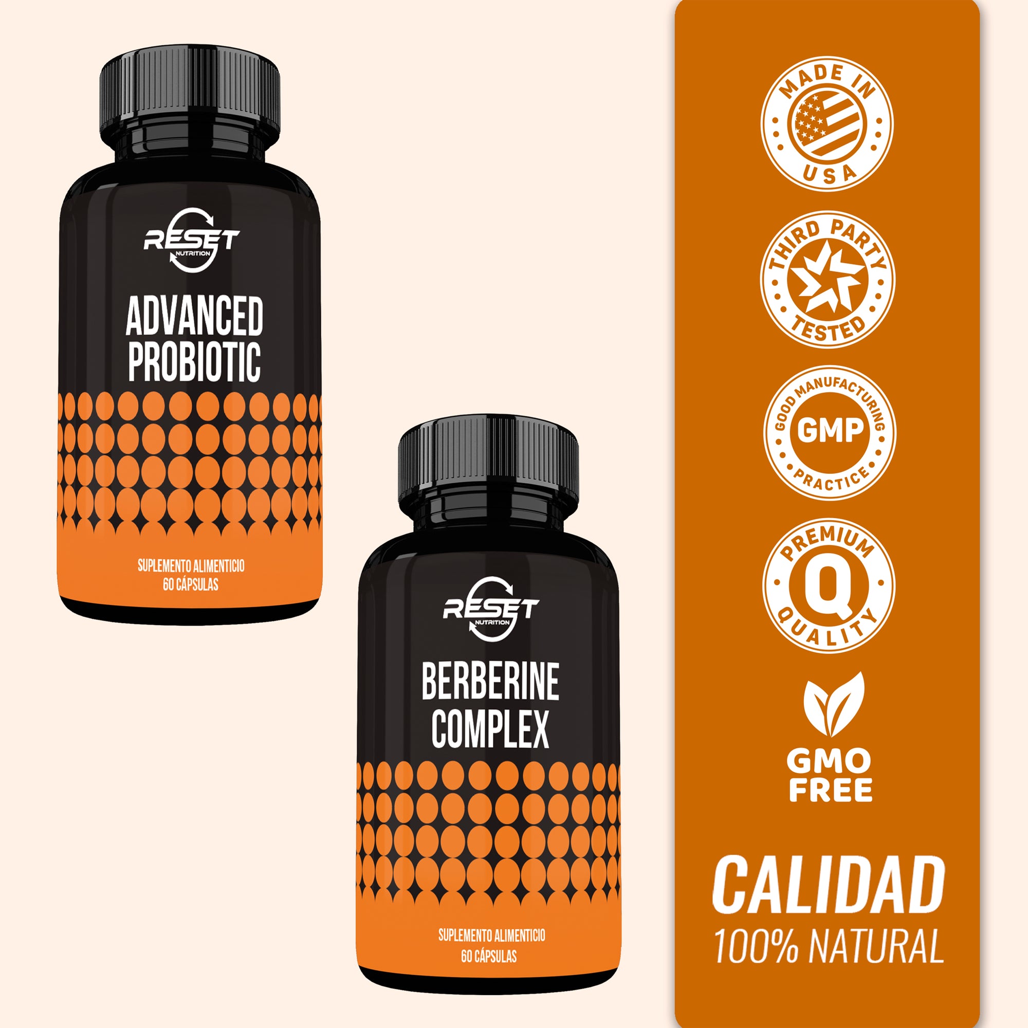 Kit Sugar Balance | Berberina + Probióticos | 60 + 60 Cápsulas | Control de Azúcar en Sangre y Apoyo a un Metabolismo Saludable