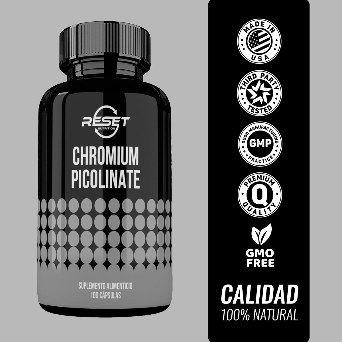Chromium Picolinate 200 mcg - 100 capsules with optimal absorption - regulates blood sugar and boosts metabolism