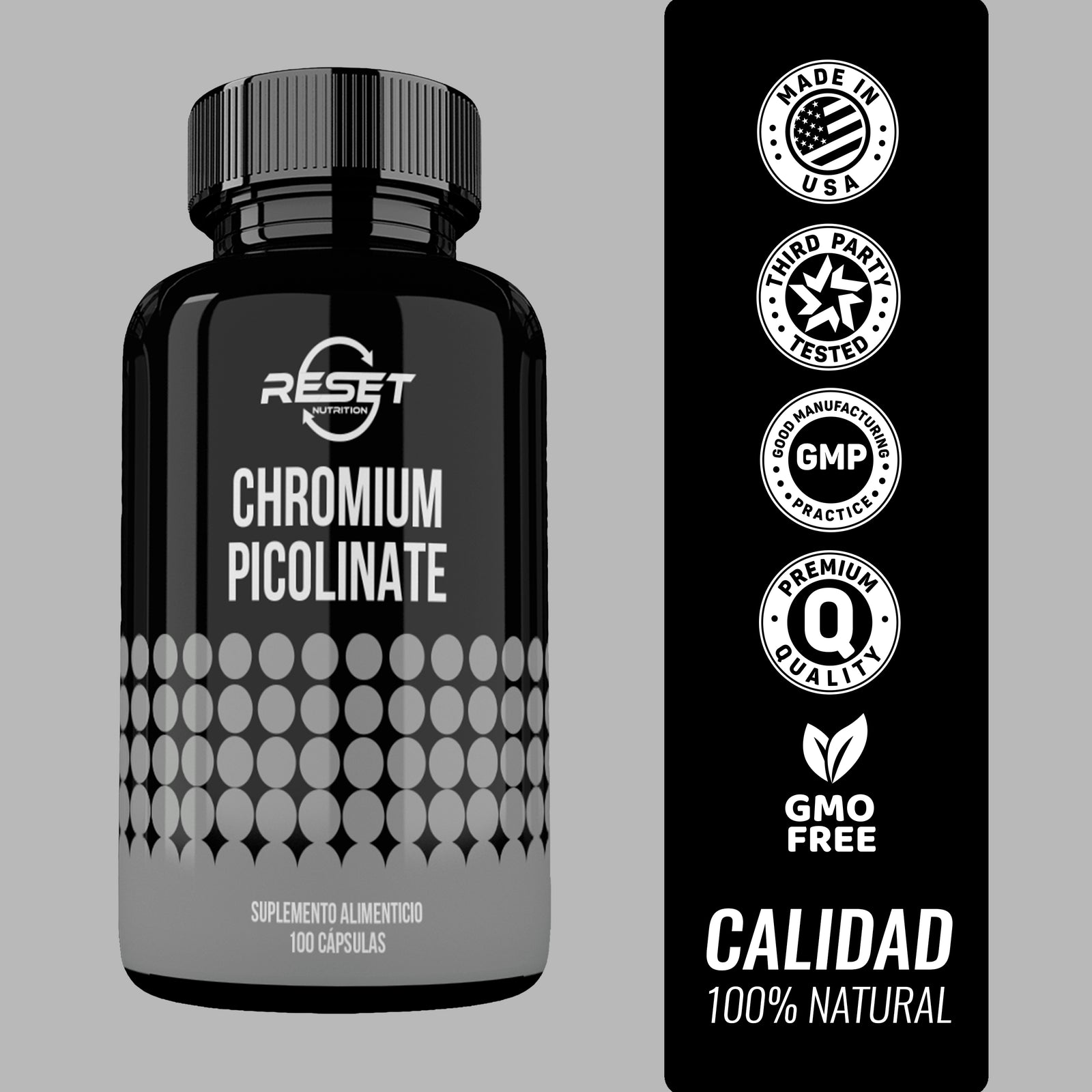 Chromium Picolinate 200 mcg - 100 capsules with optimal absorption - regulates blood sugar and boosts metabolism