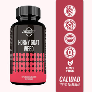 Reset Nutrition | Horny Goat Weed | Male Potency Supplement with Horny Goat Weed | 60 Capsules | Made in USA