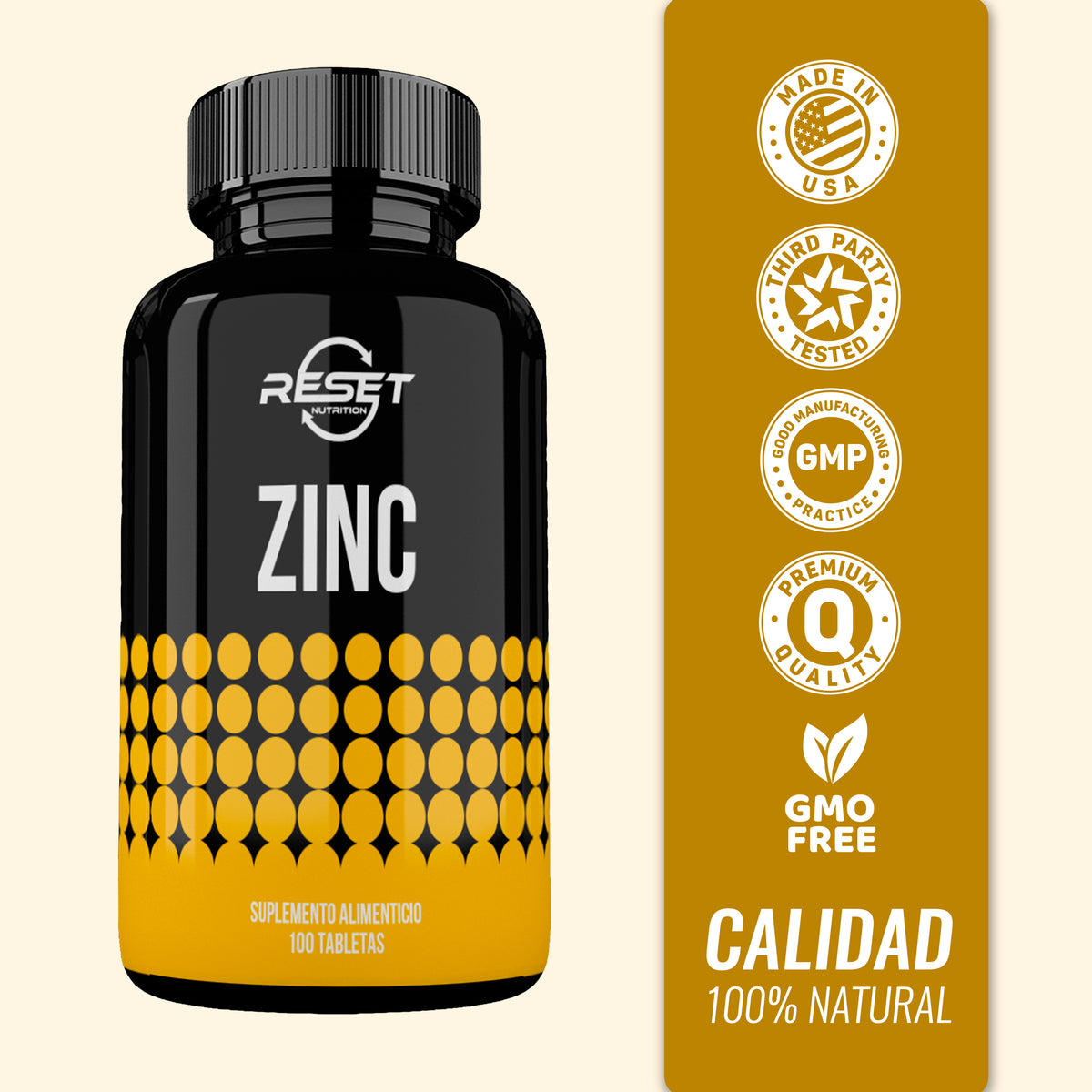 Zinc - 100 tablets - strengthens the immune system and supports cardiovascular health