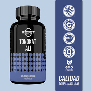 TONGKAT ALI 400 MG | REVITALIZER FOR MEN | 60 CAPSULES | RESET NUTRITION | MADE IN USA