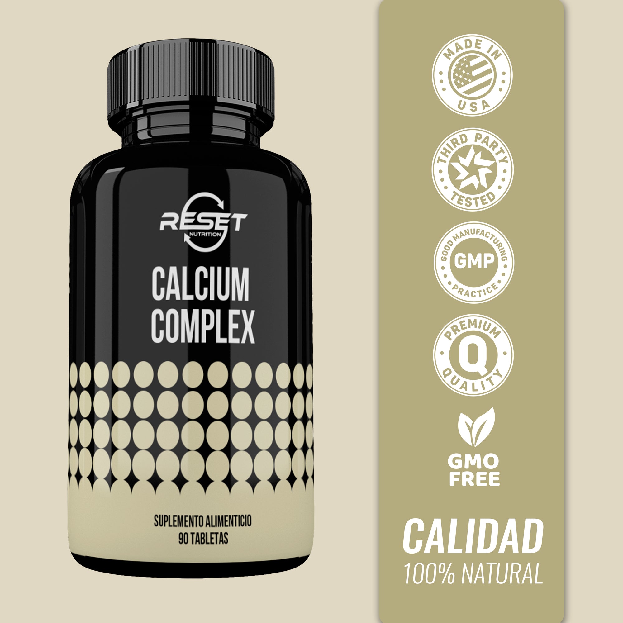 Complejo de calcio - 90 tabletas con vitamina A y D - prevención de la osteoporosis y dientes y músculos fuertes