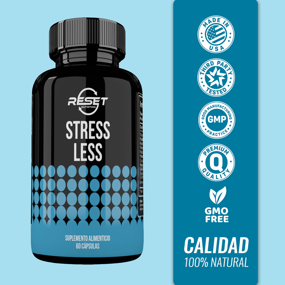 Stress Less - 60 capsules - reduces stress and improves mood
