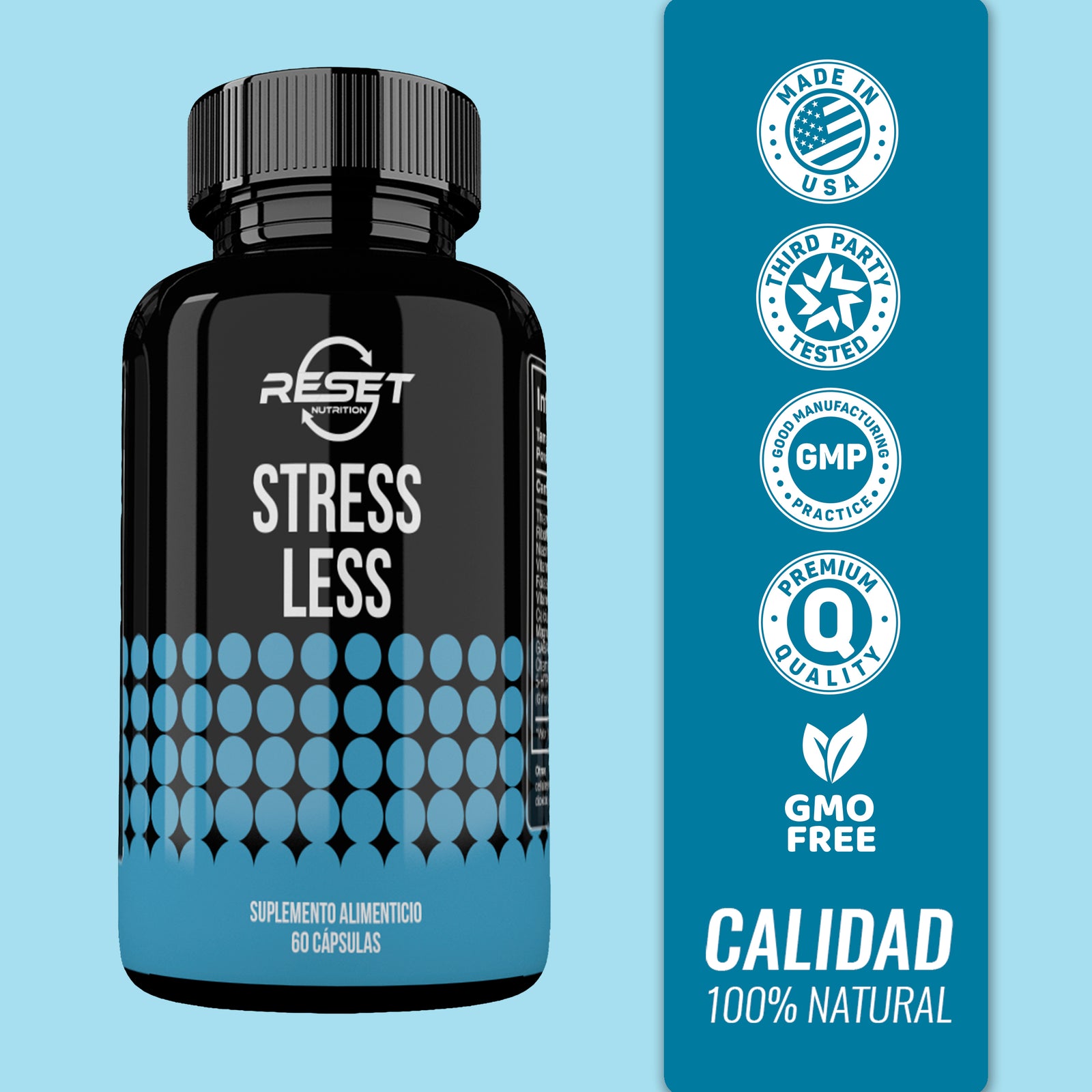 Stress Less - 60 capsules - reduces stress and improves mood