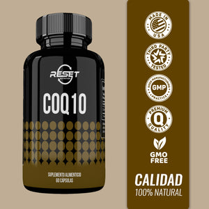 COQ10 120MG | BLOOD PRESSURE | 60 CAPSULES | RESET NUTRITION | MADE IN USA