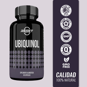 UBIQUINOL | Q10 | HIGH PRESSURE | ANTIOXIDANT | 60 CAPSULES | RESET NUTRITION | MADE IN USA