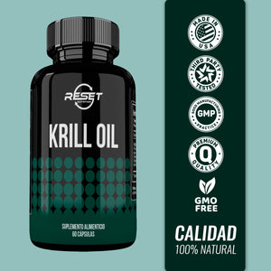 KRILL OIL 500MG | ASTAXANTHIN| | 60 CAPSULES | RESET NUTRITION | MADE IN USA