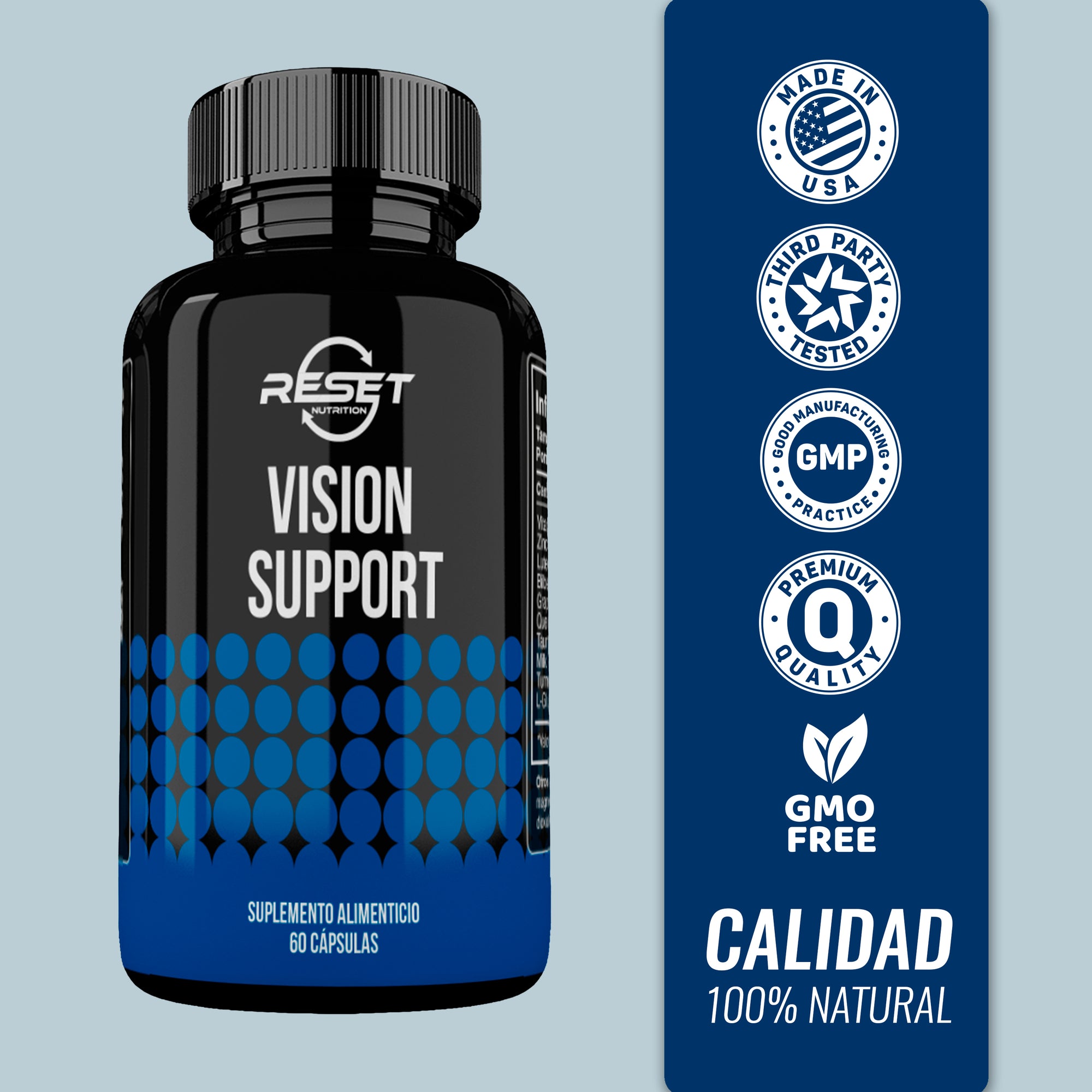 Soporte para la visión - 60 cápsulas con luteína - protege la salud ocular y mejora la visión