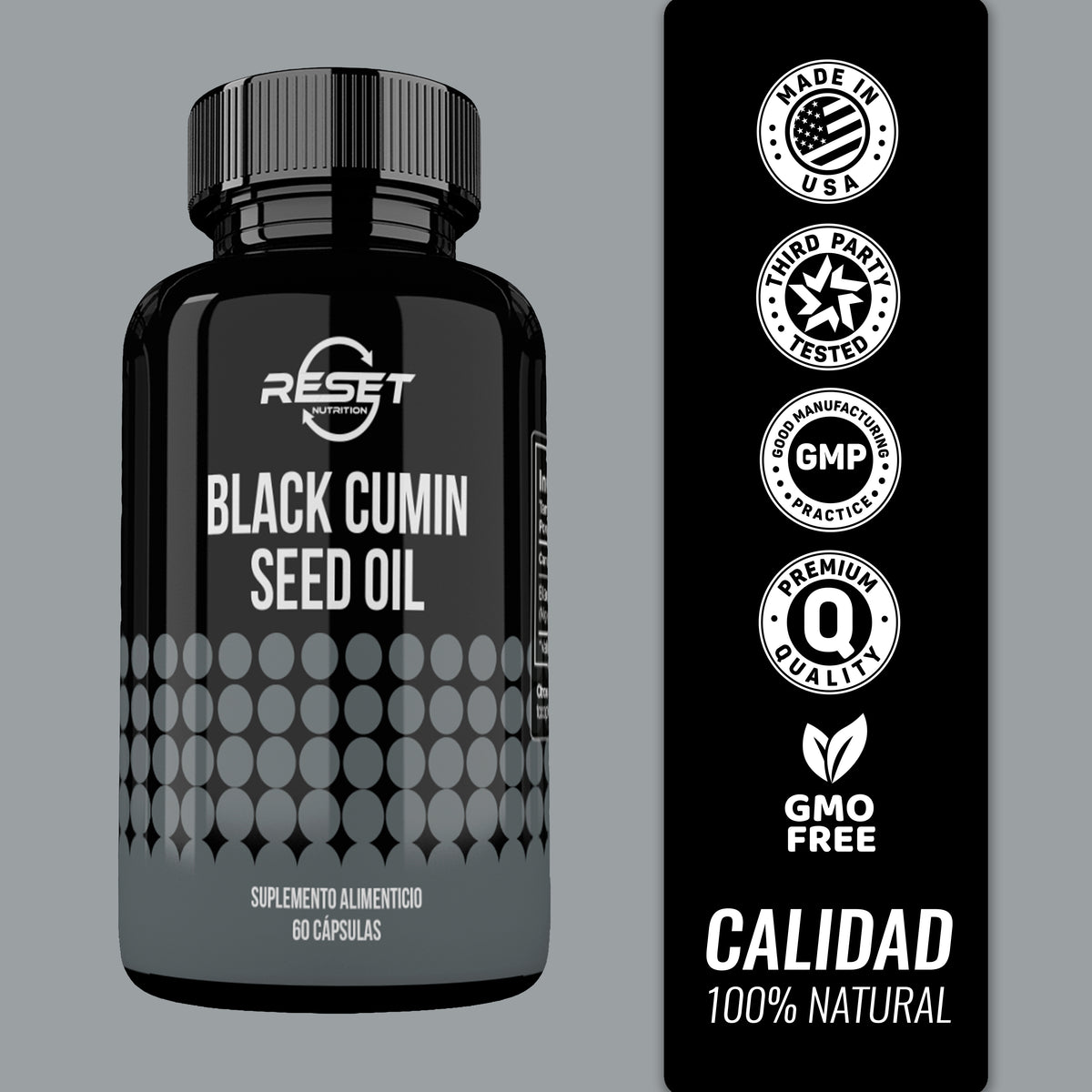 Black Cumin Seed Oil 500 mg - 60 capsules with pure extract - boosts immunity and relieves allergies