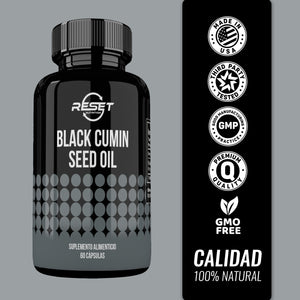 BLACK CUMIN SEED OIL 500 MG | BLACK CUMIN SEED | 60 CAPSULES | RESET NUTRITION | MADE IN USA