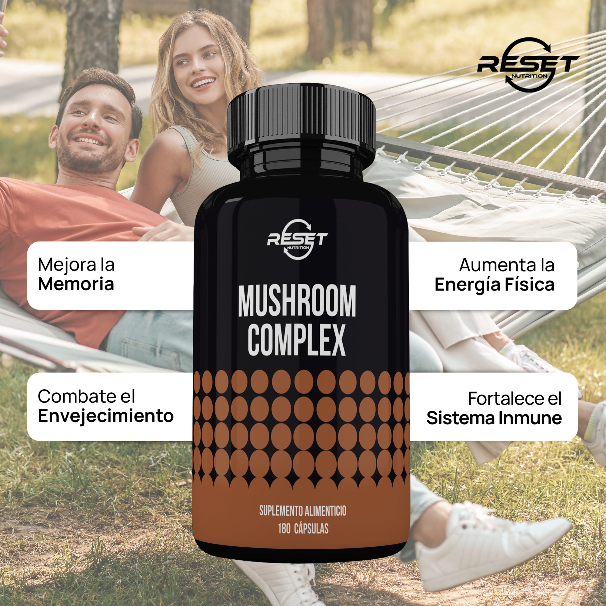 Complejo de Hongos | Hongos Adaptogénicos y Medicinales para Energía, Memoria, Inmunidad y Antioxidantes