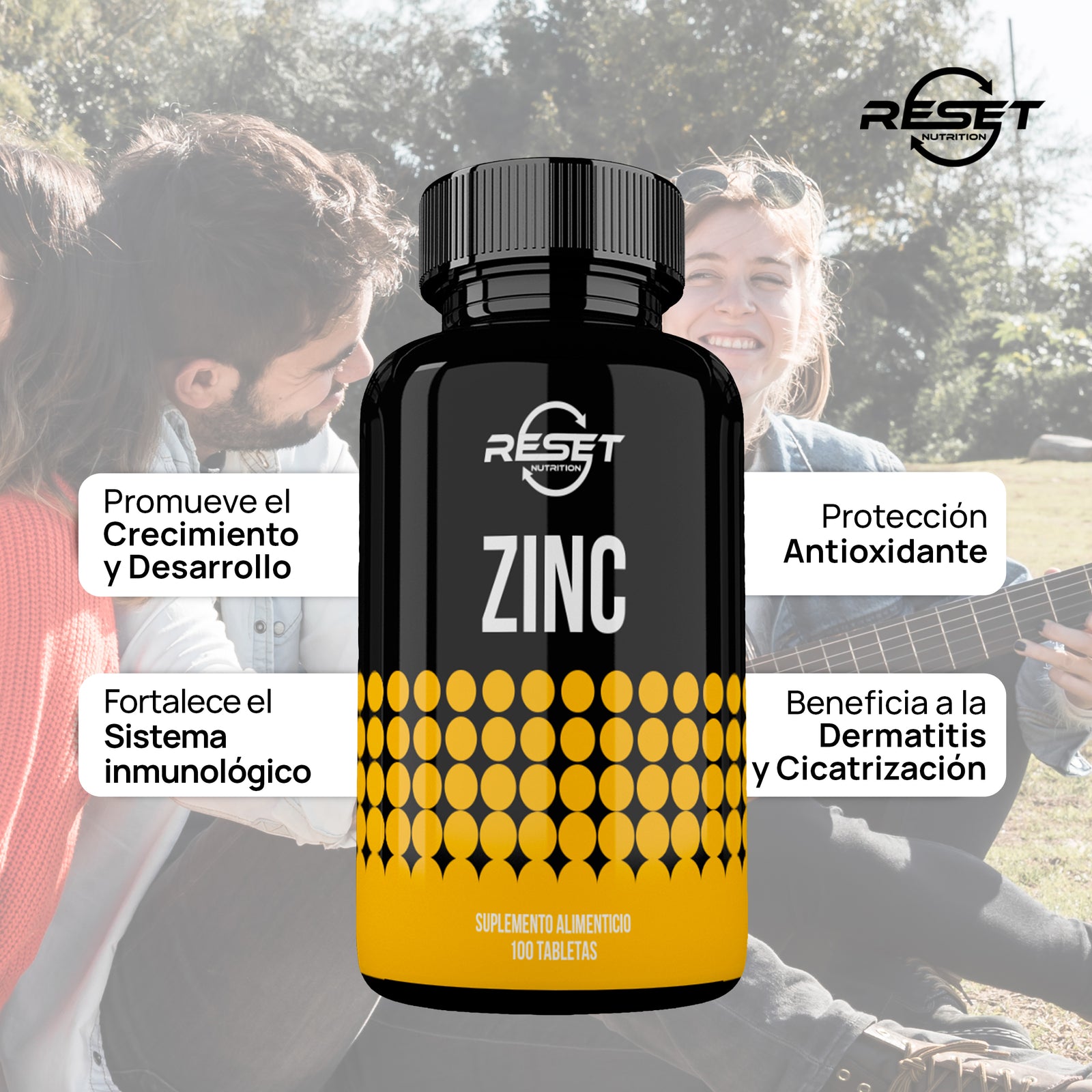 Zinc - 100 tablets - strengthens the immune system and supports cardiovascular health